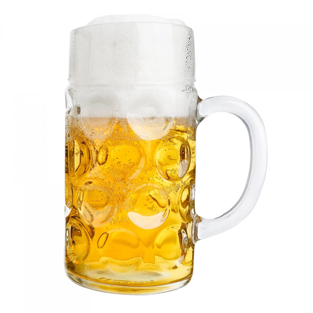 Van Well conjunto de 2 jarras de cervezas, de un litro, graduadas a 1L, jarras de cerveza con asa, apto para lavaplatos, se presta perfectamente para la gastronomía