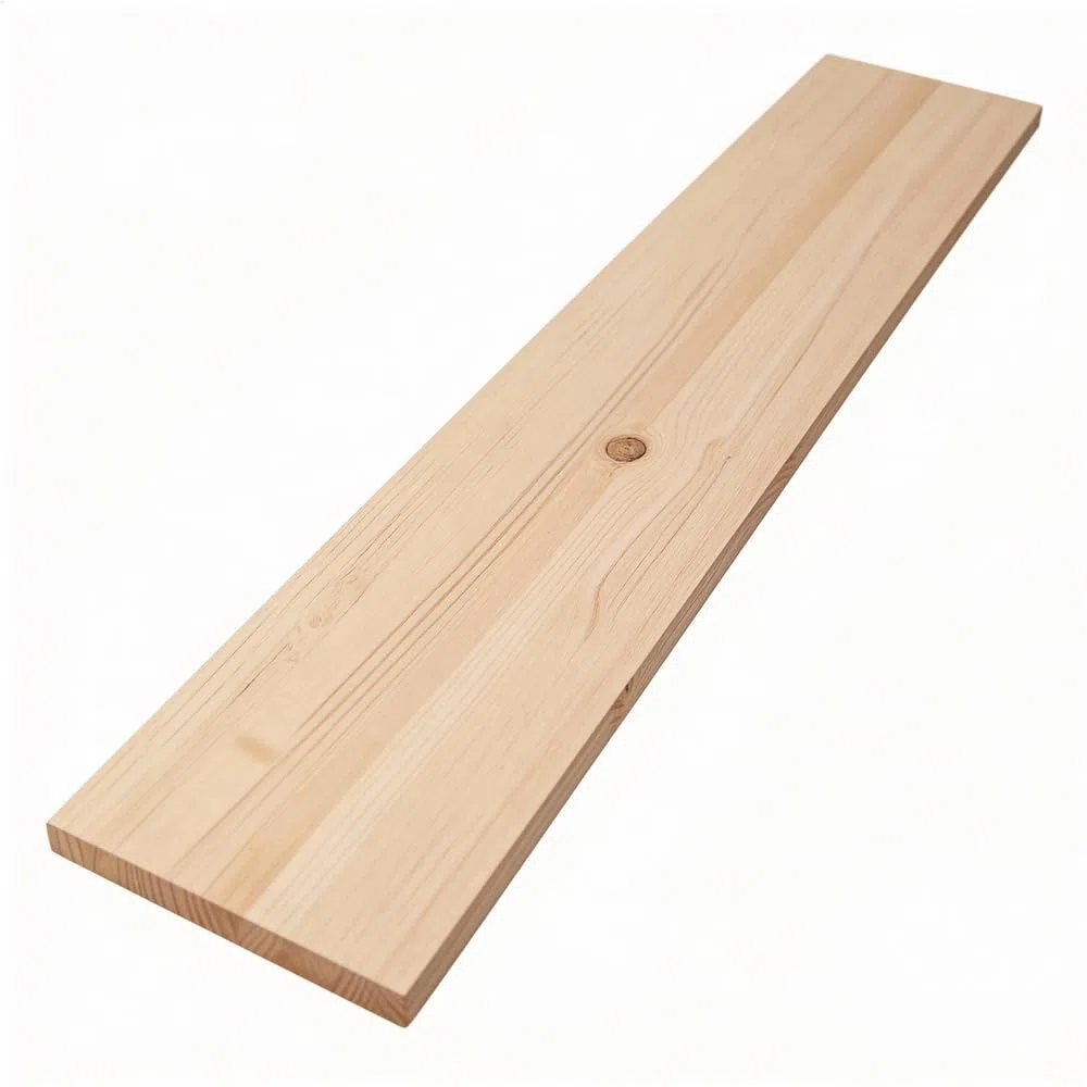 BOX FURNITURE Tablero de Madera de Pino Macizo, 20x120x1.8 cm, Natural, 1.3 kg