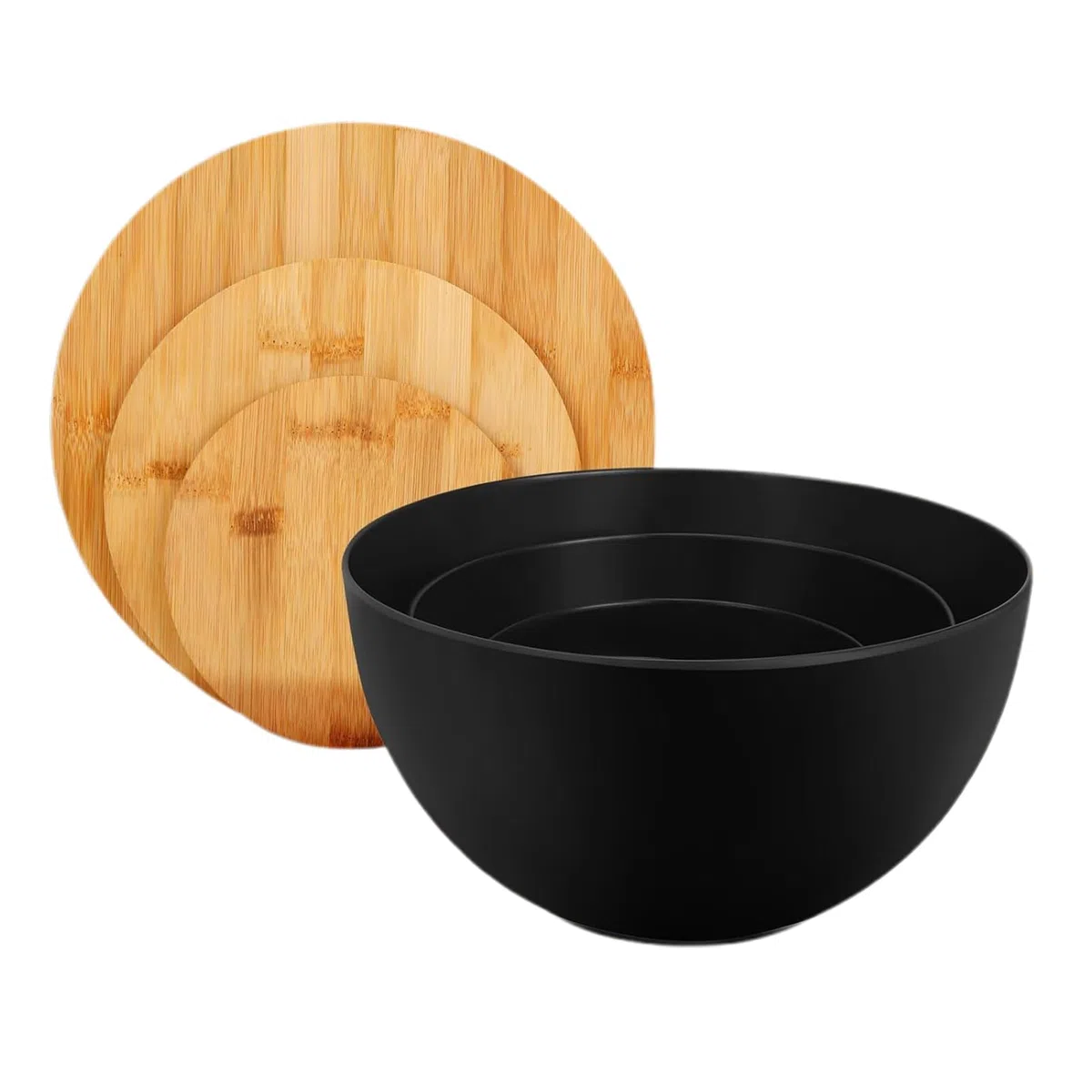 Cuenco Para Mezclar Almacenamiento Servicio Apilables | Recipientes Apilables para Snacks Para Preparar y Almacenar Comida, Ensaladas, Frutas y Verduras, Pan y Aperitivos en la