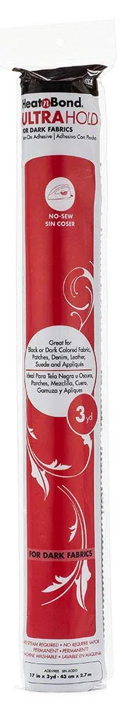 Heat n Bond Ultrahold para Dark Fabrics 3512 rollo de 47 x 3 yardas, algodón, negro, por The Yard