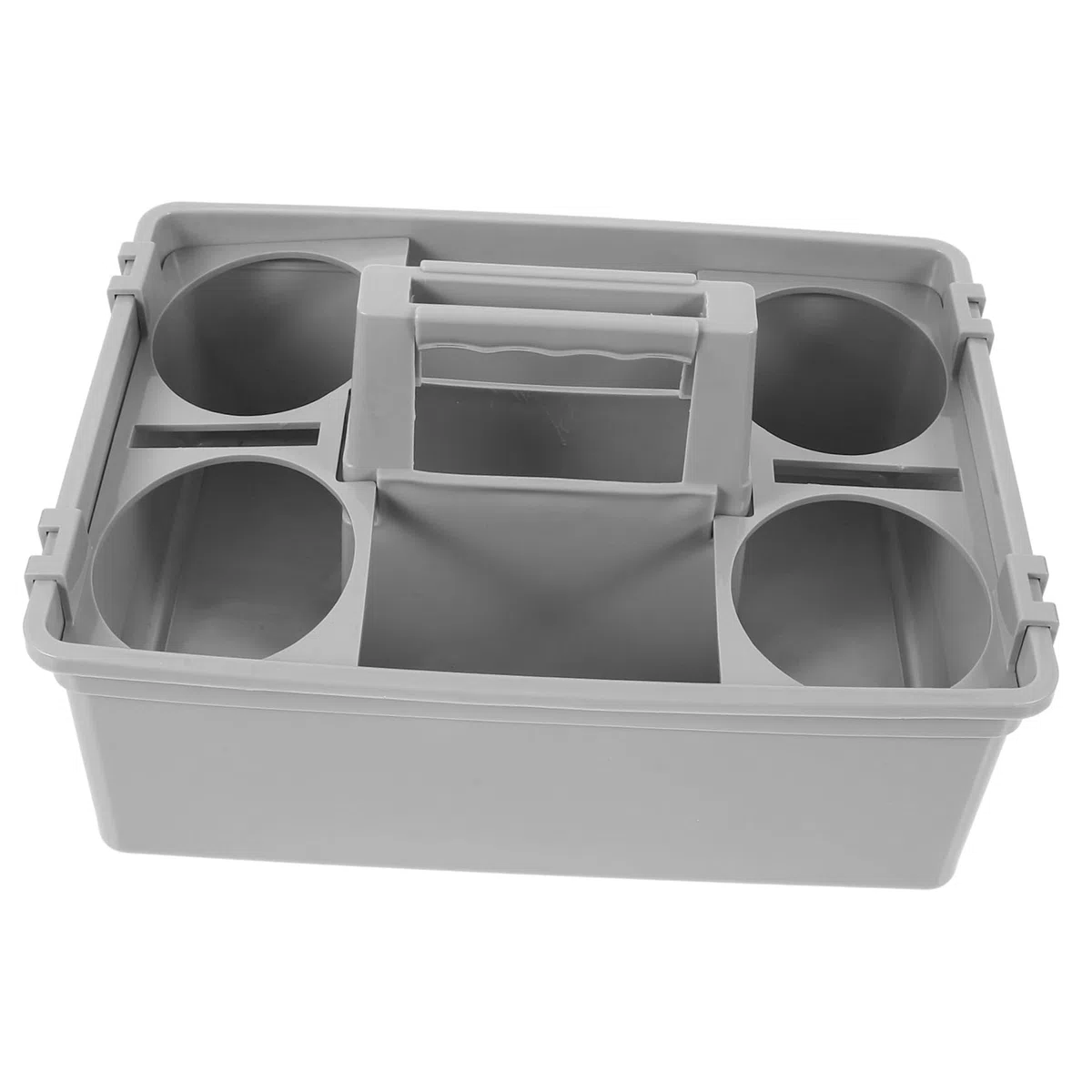 Cabilock Cesta para Productos de Limpieza de Plástico Asas Ligera y Compartimentos Separados para Organizar Herramientas y Utensilios de Limpieza Hogar