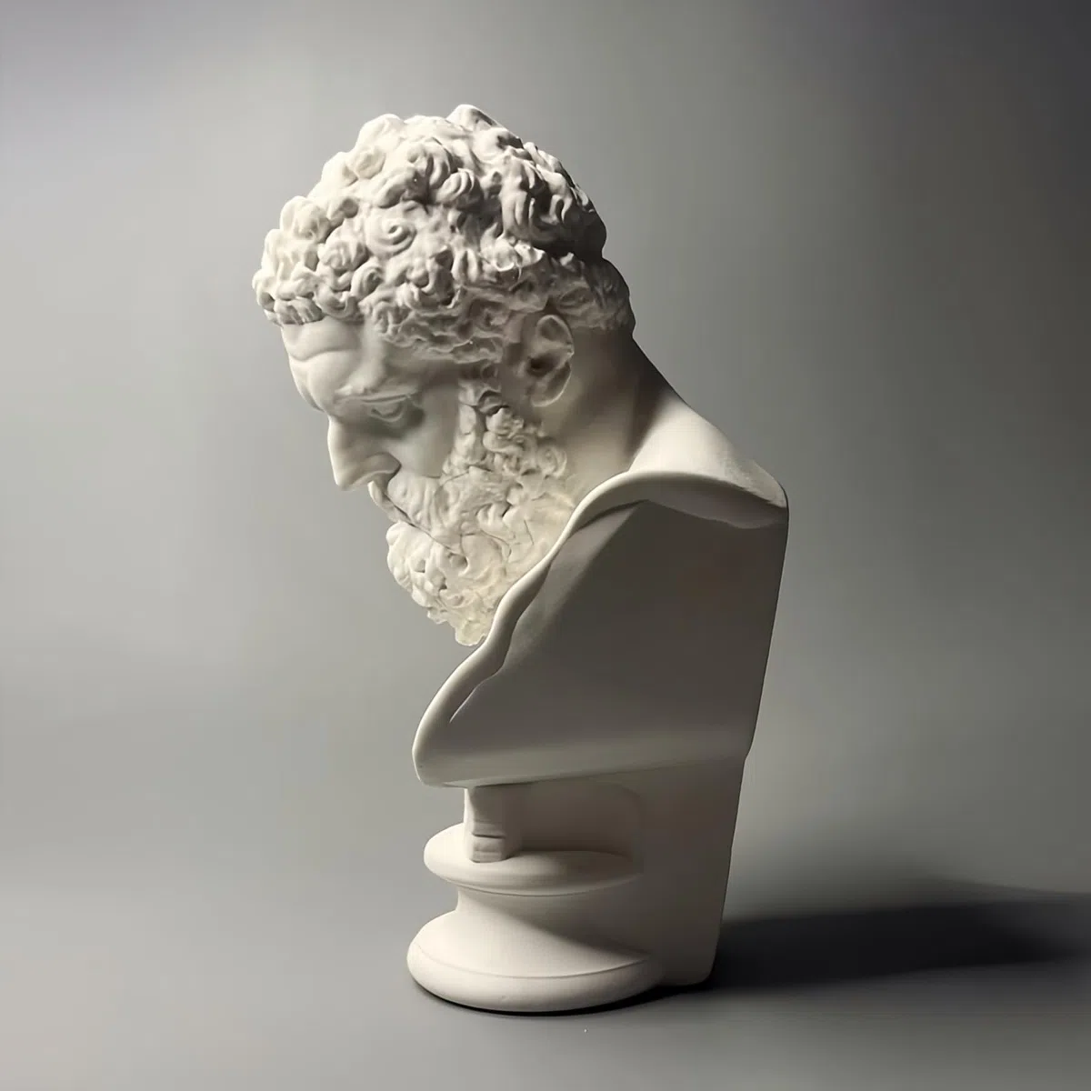 Estatua de busto, figura griega, mitología griega, escultura de busto de Hércules, figura para decoración de oficina en casa, adorno de yeso, decoración de estantería, práctica de bocetos, regalo de
