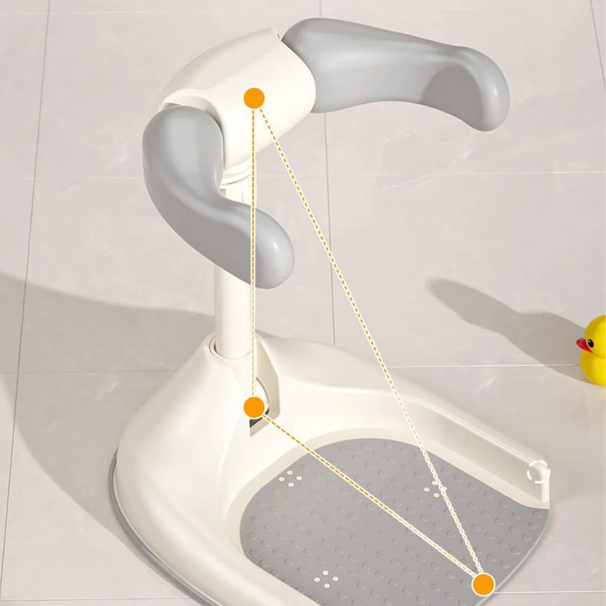 Soporte De Ducha Para Niños, Torre De Bañera Ajustable Para Bebé Que Se Pone De Pie, Asiento De Bañera Para Bebé Desde Bebé Niño Pequeño (8-36 Meses) Para Bañarse Y Cambiar Pañales