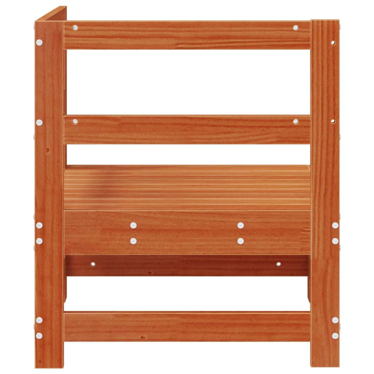 Sofá modular de jardín de pino como sofá esquinero de madera maciza de pino para la terraza con muebles de jardín de pino macizo en diseño de listones