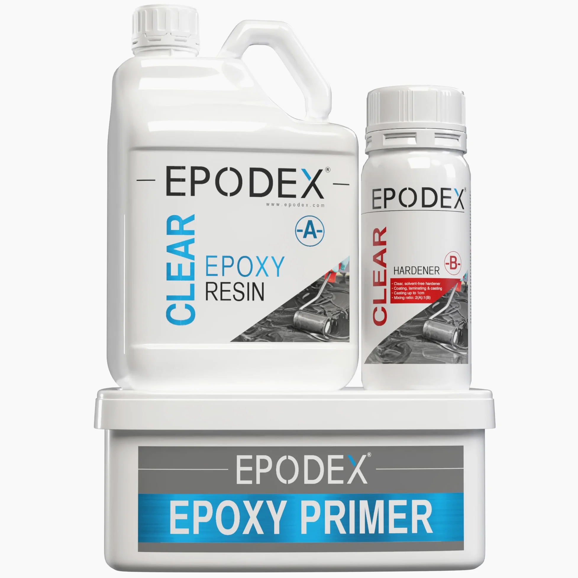Kit Resina Epoxi para Encimeras EPODEX – Para encimeras y superficies – Apto para hormigón, cemento, madera y más – Epoxy resin