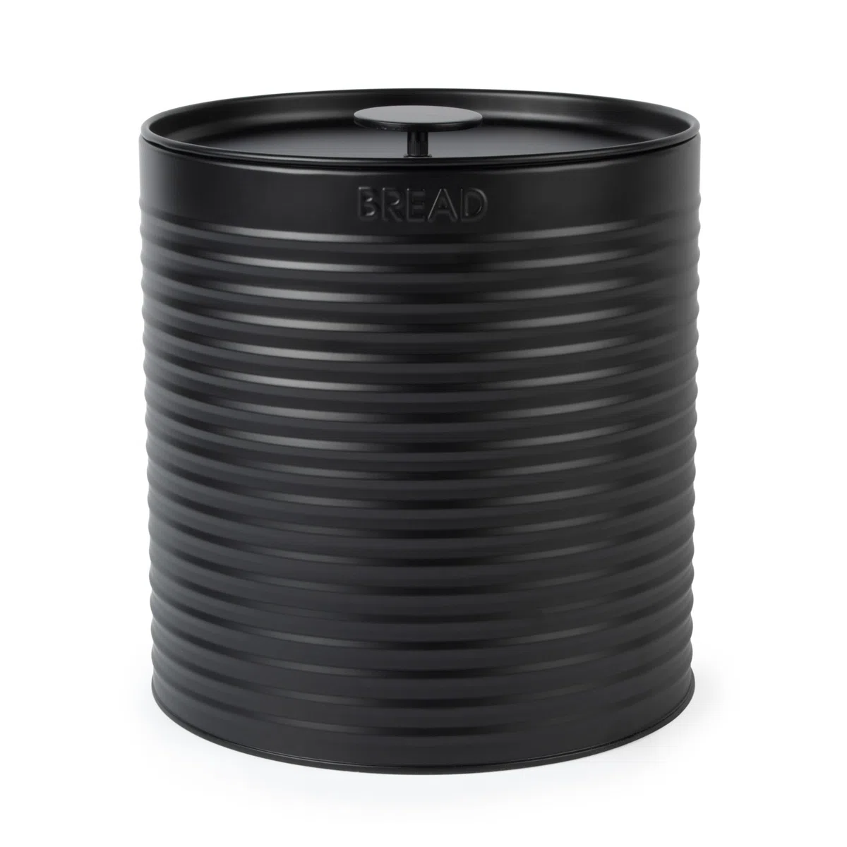 Russell Hobbs RH03269EU7 Ribbed Panera - Caja de pan de metal, Recipiente de cocina grande, Almacenamiento en la encimera, Acero duradero con recubrimiento en polvo, Fácil de limpiar, Negro