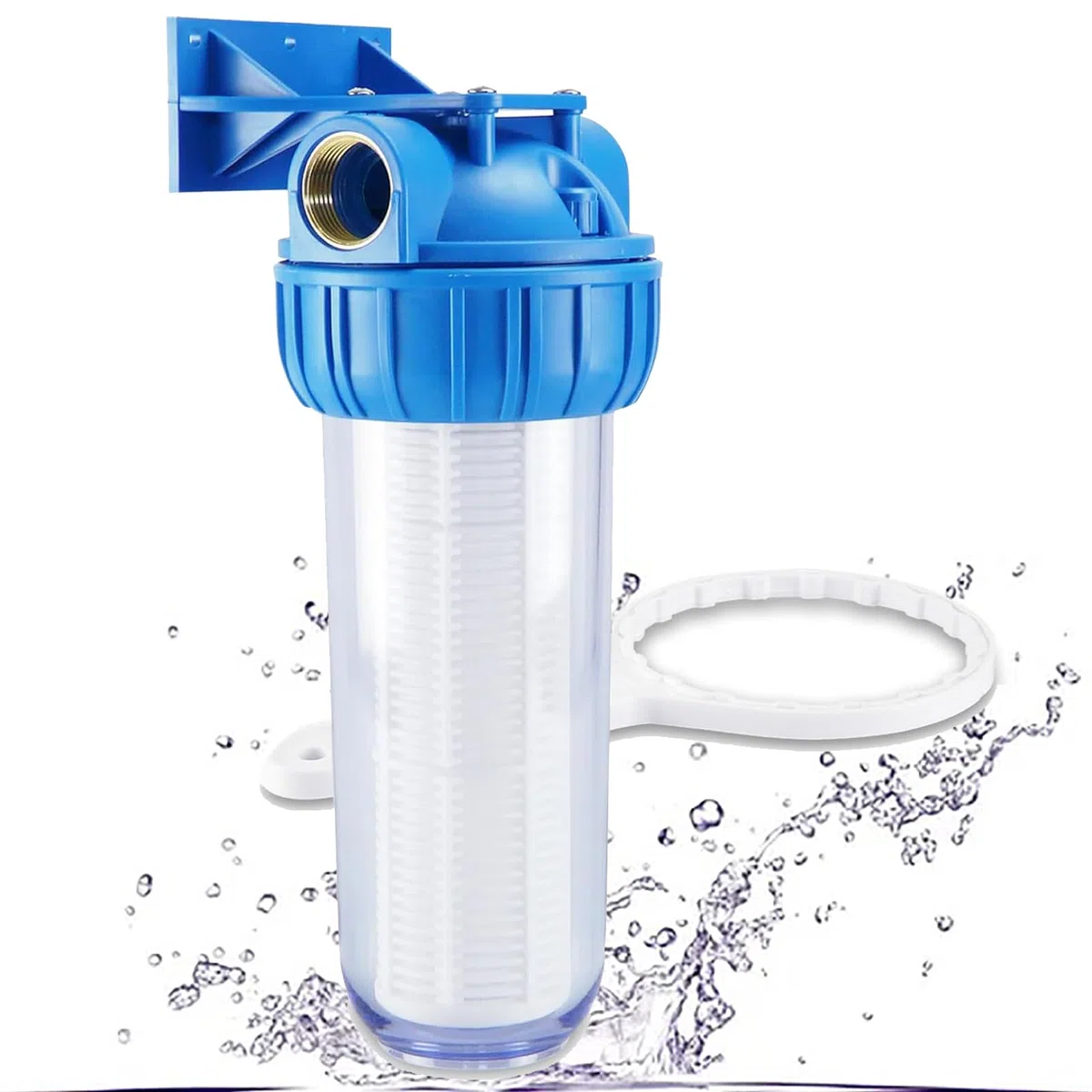 Filtro de Agua 10",Filtro Agua Portacartuchos,Filtro Antical,Filtro Cal,Filtro Agua Entrada General,Incluye Filtro, Porta Filtro,Fácil Instalación y Mantenimiento,Adecuado para Cocina, Baño, Inodoro