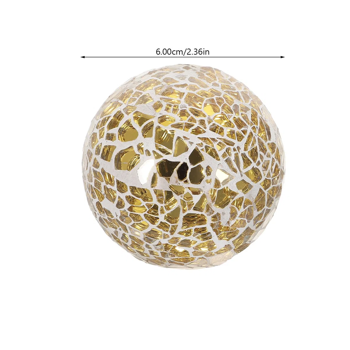 SEWACC Bolas De Cristal Decorativas De Mosaico 3.1 Pulgadas 2 Piezas Adornos Esféricos para Centro De Mesa Decoración Moderna para Hogar Y Eventos