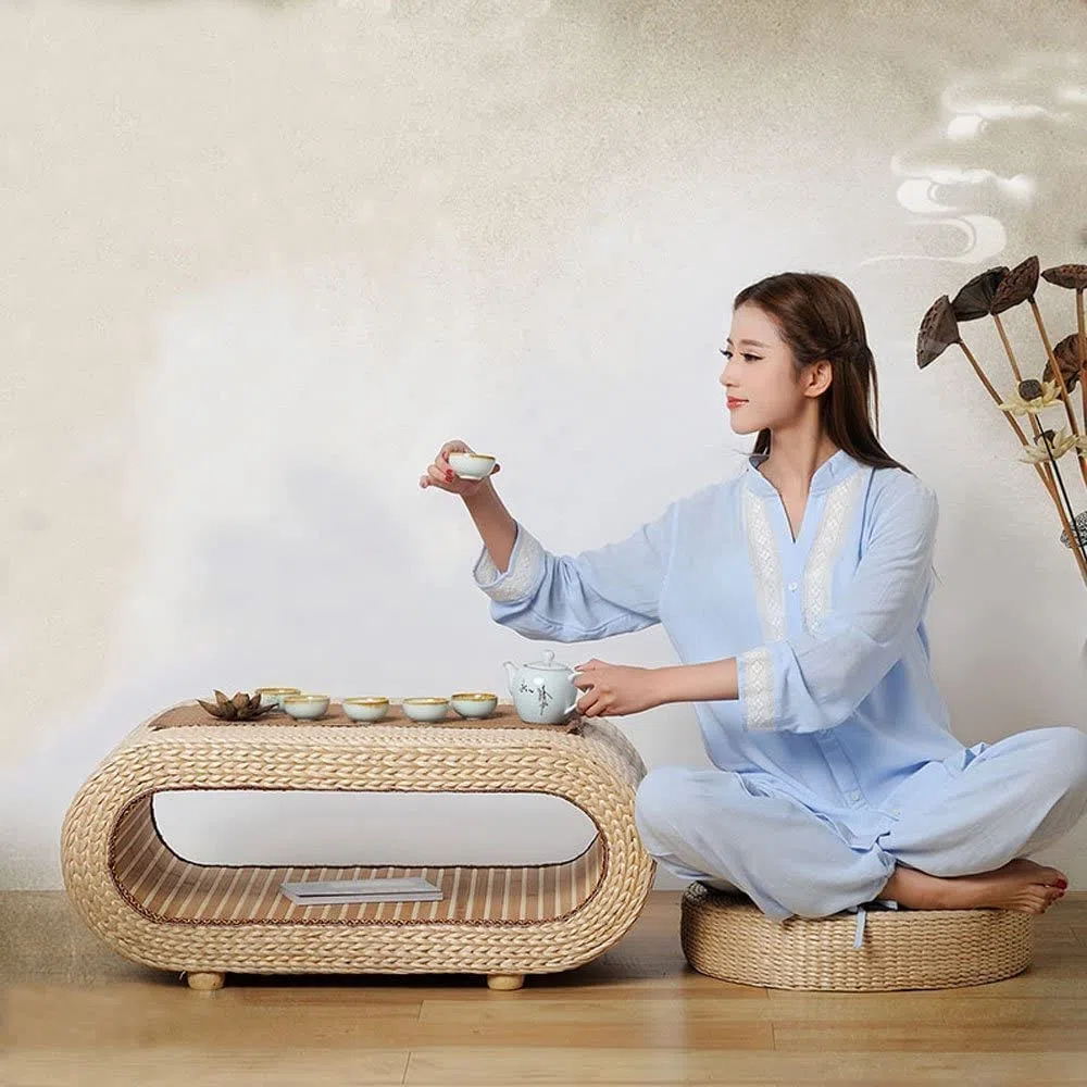 HUAWELL Tatami - Cojín redondo acolchado para asiento al aire libre (2 unidades, tamaño más grande)