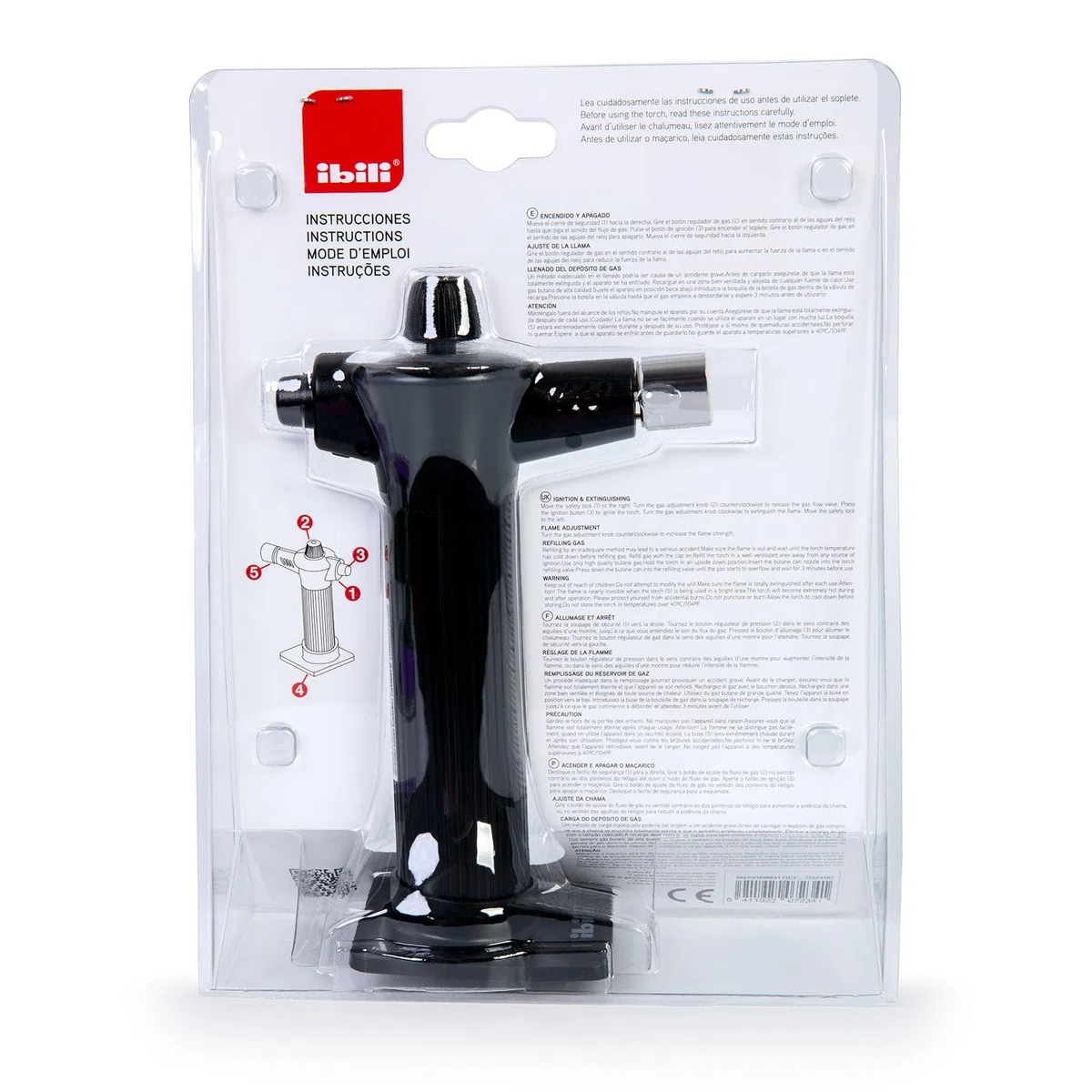Ibili Soplete Gourmet clásico-Acero Inoxidable-Ideal para usos culinarios-Apto para cocinar-2,80 cl