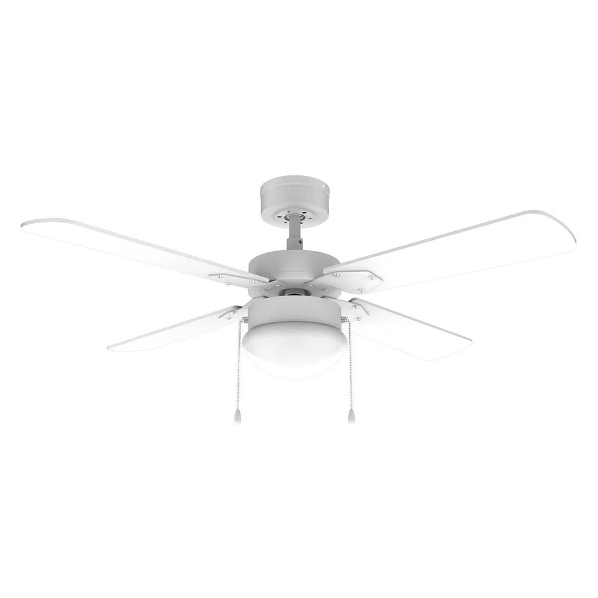 Cecotec Ventilador de Techo con Luz EnergySilence Aero 450 FullWhite de 50 W y 42” con luz, 3 Velocidades, 4 Aspas Reversibles y Modo winter-summer