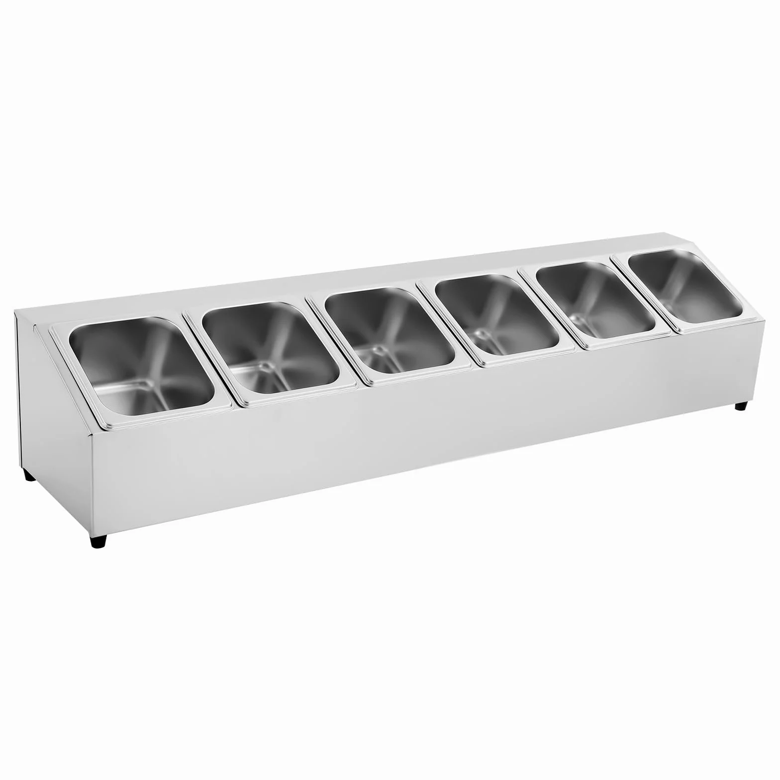 Estantería para condimentos, 6 recipientes con tapa, para restaurantes, restaurantes y cocinas