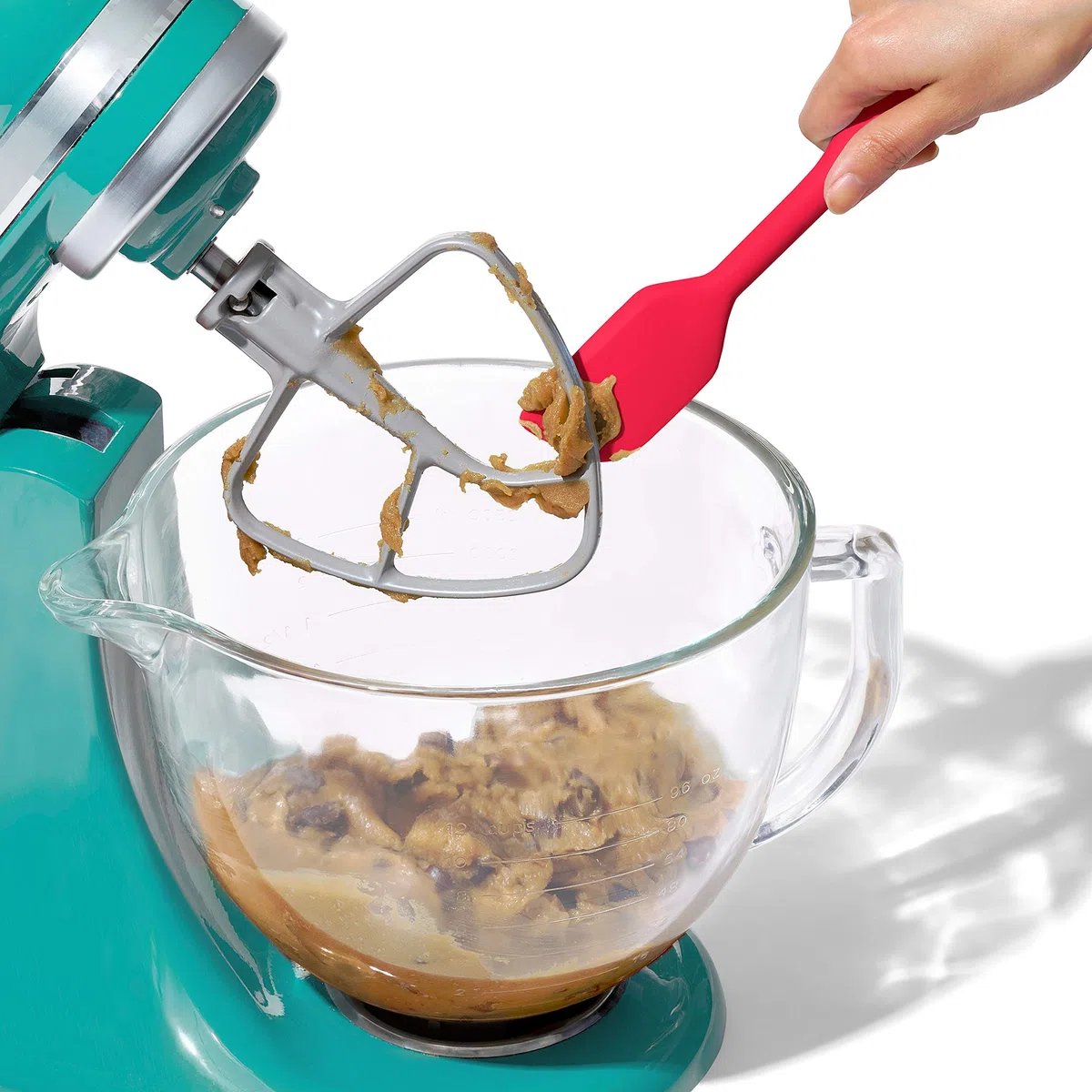 OXO Good Grips – Espátula de silicona de tamaño pequeño resistente al calor, color rojo, utensilio de cocina