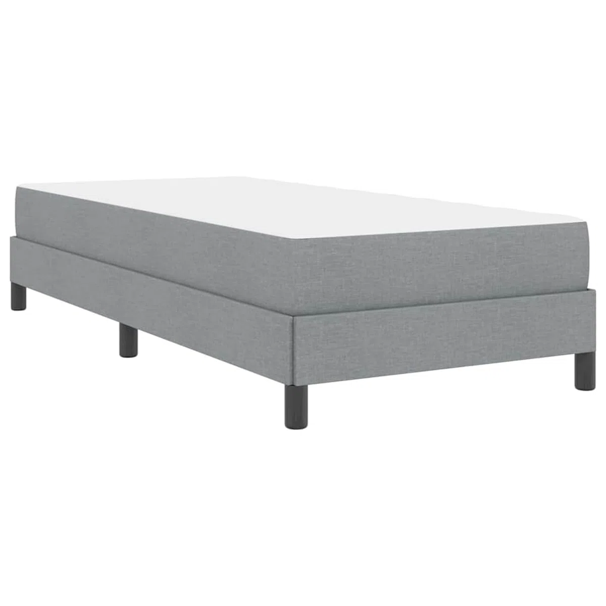 Cama con somier de diseño minimalista para dormitorios modernos - Estructura de madera y tela transpirable - 193 x 90 x 45 cm - Para descanso individual y de pareja