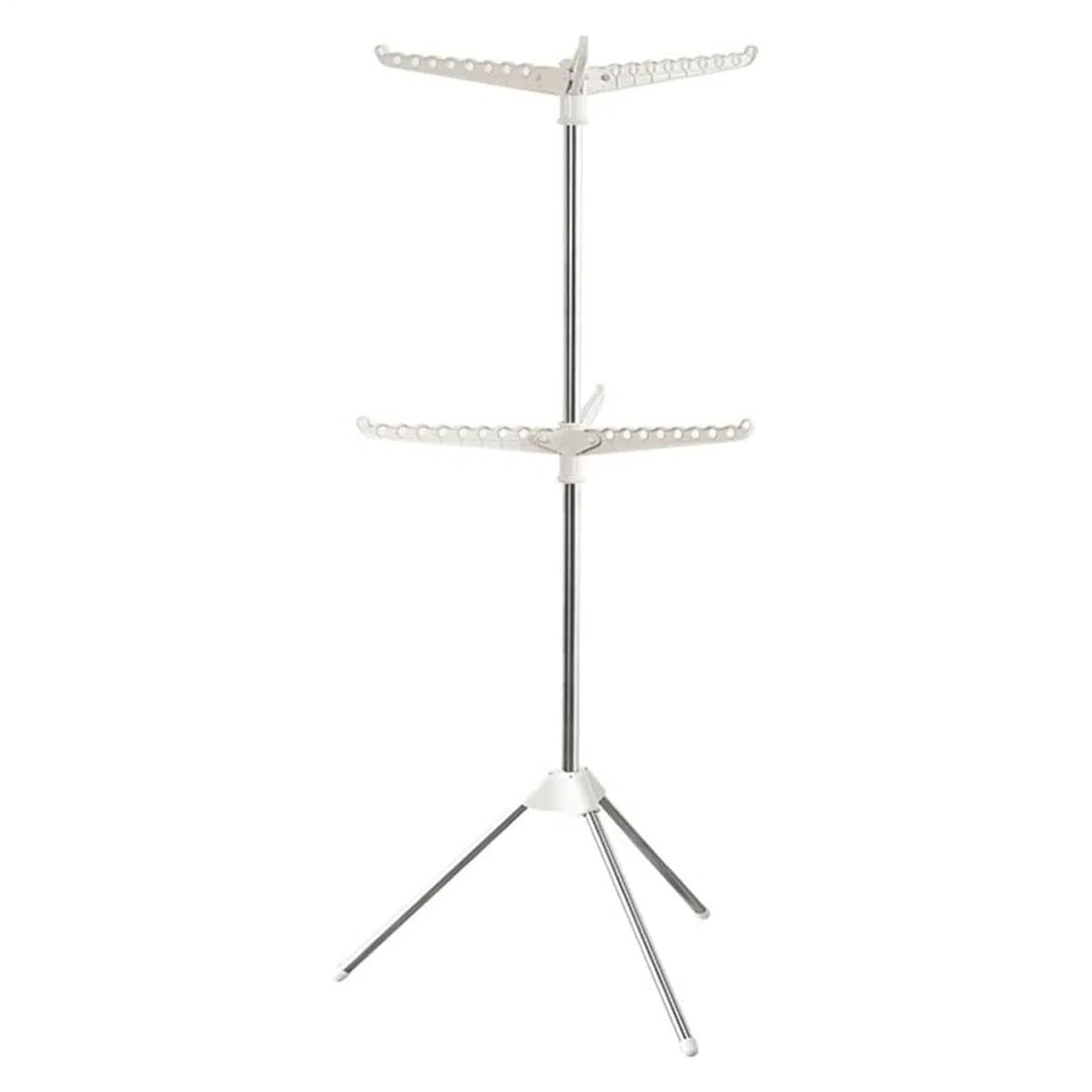 Tendedero Vertical de Ropa, trípode Plegable, Estante portátil con 3 Brazos giratorios, tendedero Plegable para Interiores, Estante de lavandería de pie, Perchero de Vapor
