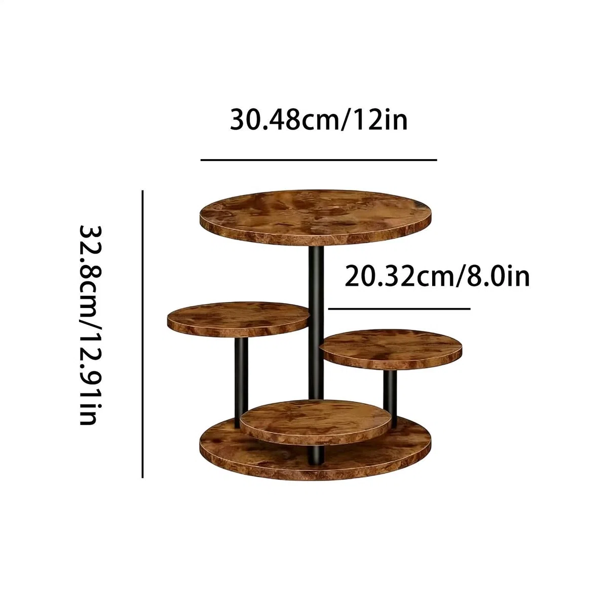 Genérico Torre De Cupcakes Bandeja Postres 4 Niveles | Torre De Pastel Giratoria 360 Grados Para Bodas Cumpleaños Hogar Cocina Cafetería Panadería Vacaciones Reuniones Familiares
