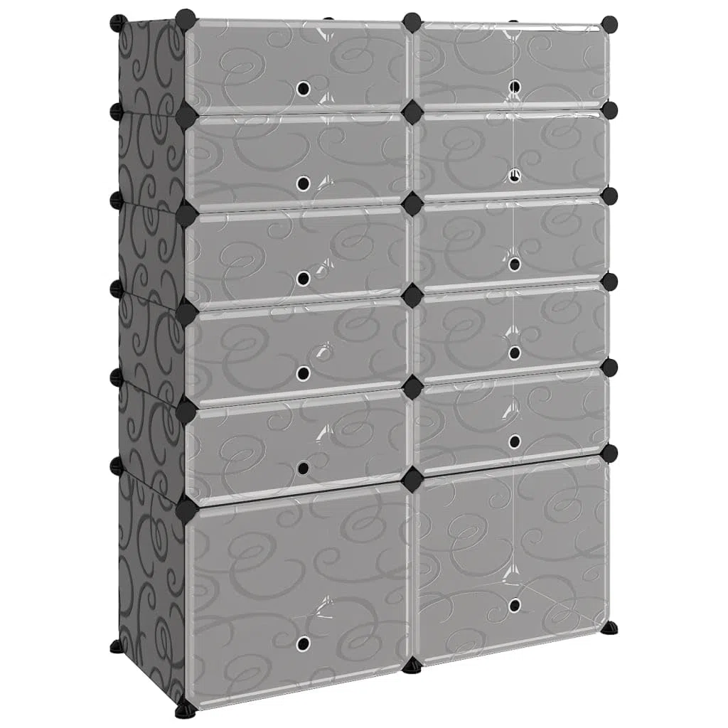 Estantería para zapatos genérica, 94 x 37 x 125 cm, armario de almacenamiento de PP con marco de acero, armario para zapatos, fácil de montar, gran espacio para hogar, dormitorio y oficina
