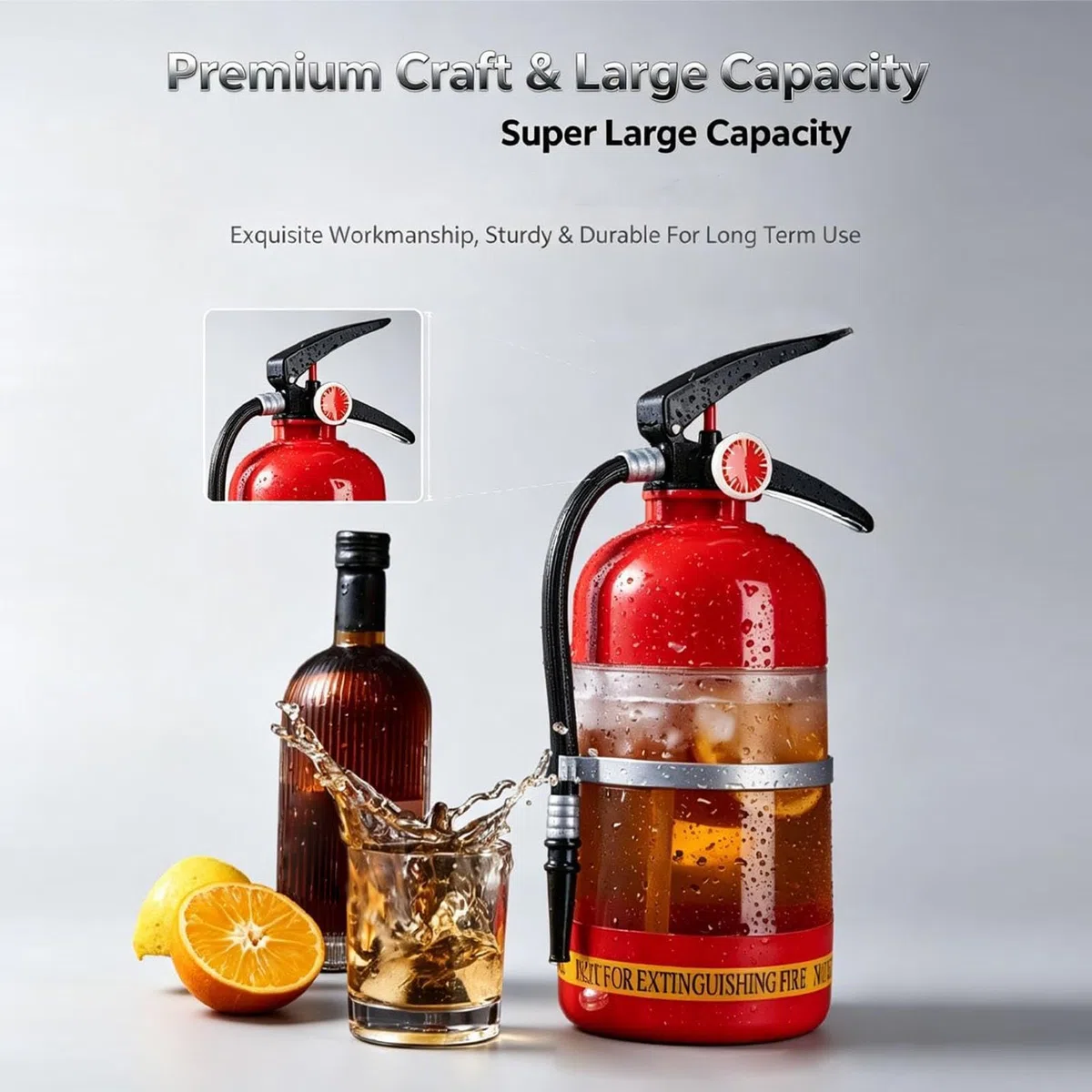 Dispensador de cerveza para bar, extintor de incendios, dispensador de bebidas frías, para camareros, mujeres, hombres, hogar, oficina, fiestas, restaurante, cafetería, barbacoa, reunión, boda, picnic
