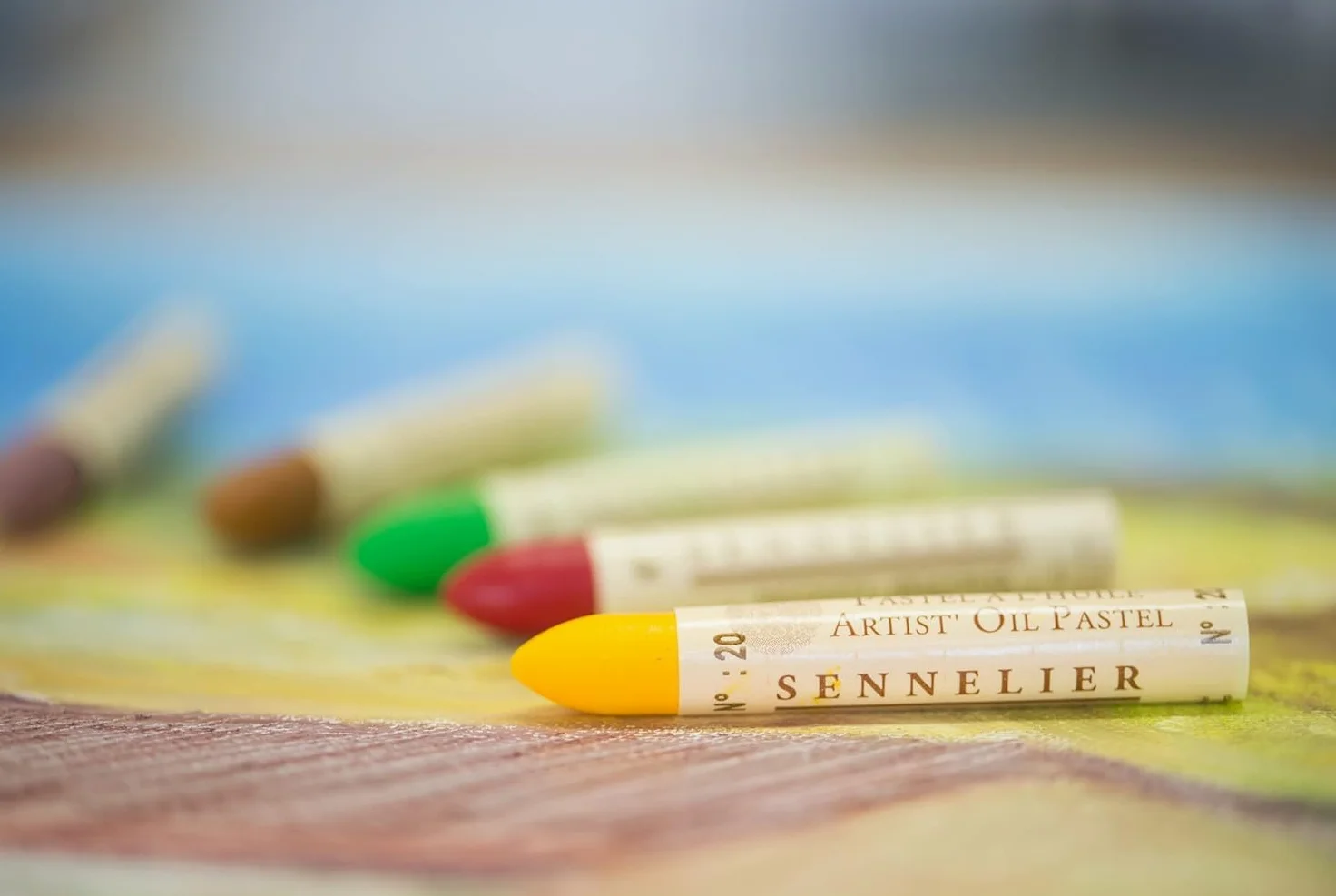 SENNELIER Juego de pastel al óleo, 24 unidades (paquete de 1), paisaje