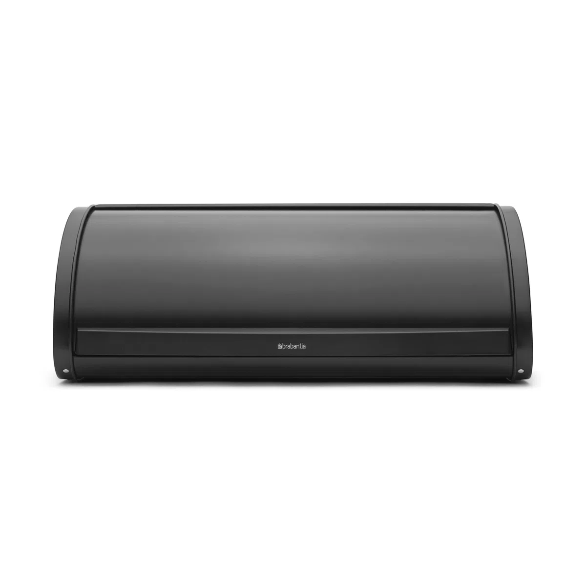 Brabantia Panera Roll Top - Caja de almacenamiento grande para pan, bagels, panecillos - Diseño eficiente con parte superior plana, Metal duradero - Matt Black