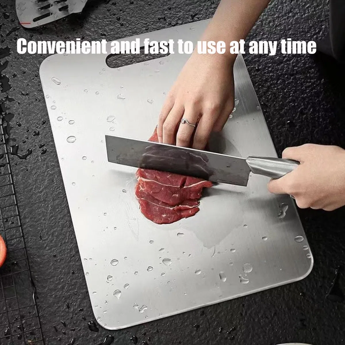 Prem Tabla de cortar de bambú 100% natural para carne, frutas y verduras, grande, 45,7 x 30,5 cm, esencial para cocina, ecológica y