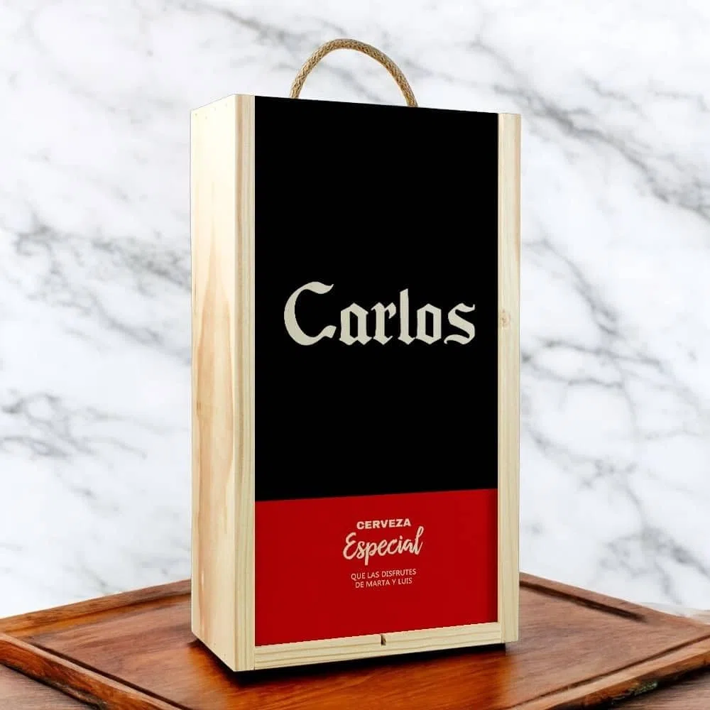 Caja Regalo Personalizada Cerveza 12 Botellines Regalo Hombre Padre Día del Padre Cumpleaños