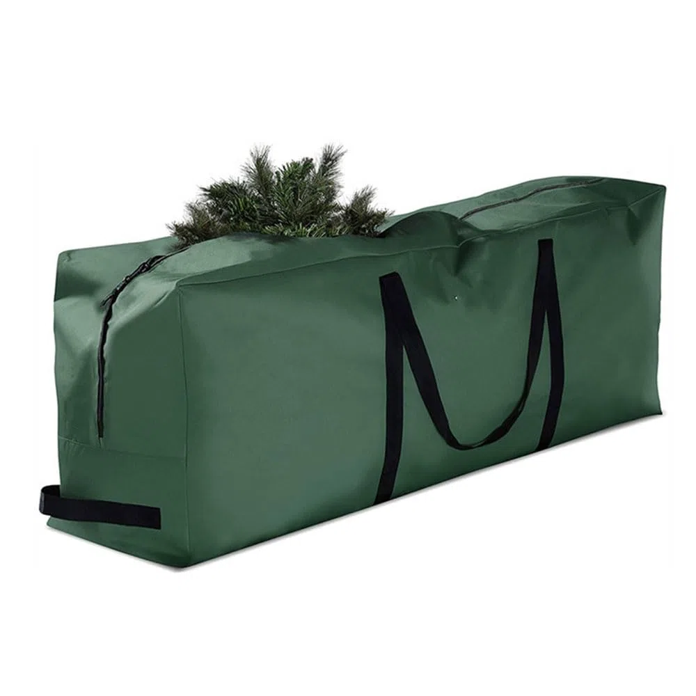 Odot Bolsa de Almacenamiento para árbol de Navidad (Con Cremallera), Usada para Almacenar Árboles de Navidad, Adornos para árboles de Navidad Artificial, Ropa, Juguetes (122x38x51cm,Verde)
