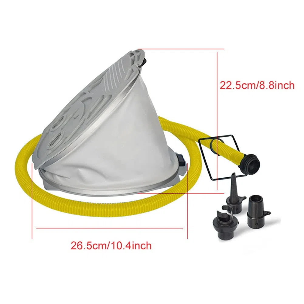 Bomba de aire de pie, Bomba de pie para barco, Bomba de aire inflable, Barco inflable Portátil Rápido Camping Airbeds Bomba de pie Globo para Canoa Kayak
