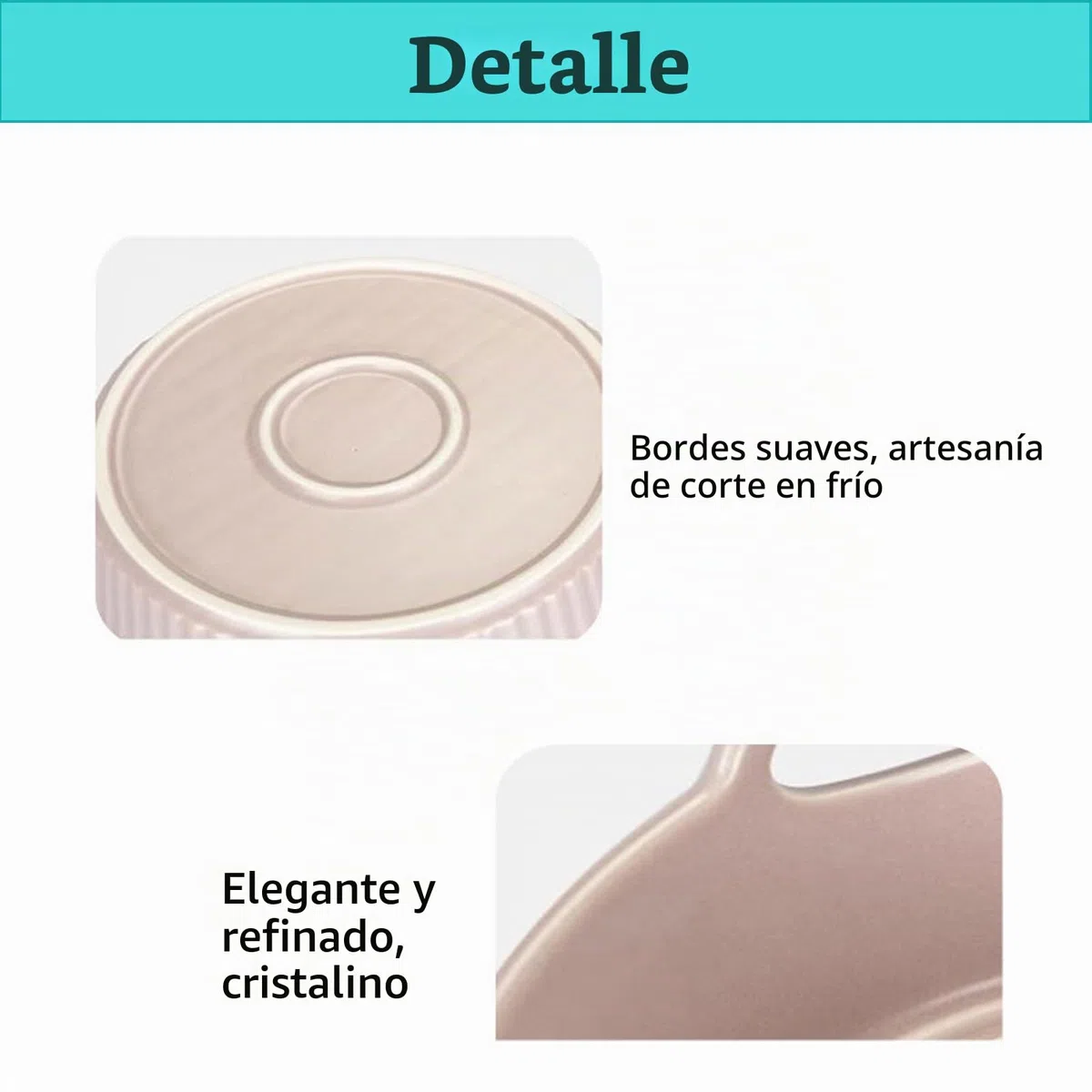 Fuente para horno de cerámica, cazuela para freidora de aire caliente, cazuelas cuadradas, molde redondo esmaltado multicolor, moldes con asas para freidora para lasaña, patatas fritas, sopa (blanco