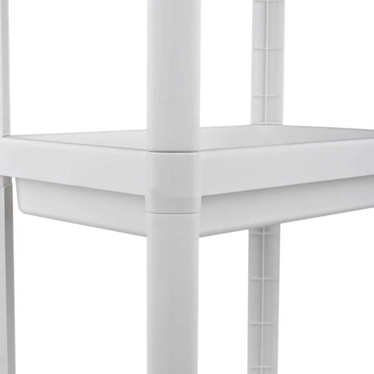 MARUKATSU Estantería Auxiliar 4 Baldas Blanca – Estantería Baño Estrecha Multiusos, Cocina, Lavadero o Dormitorio – Plástico PP Resistente, Ligera, Fácil Montaje sin Herramientas – 37x23x101 cm