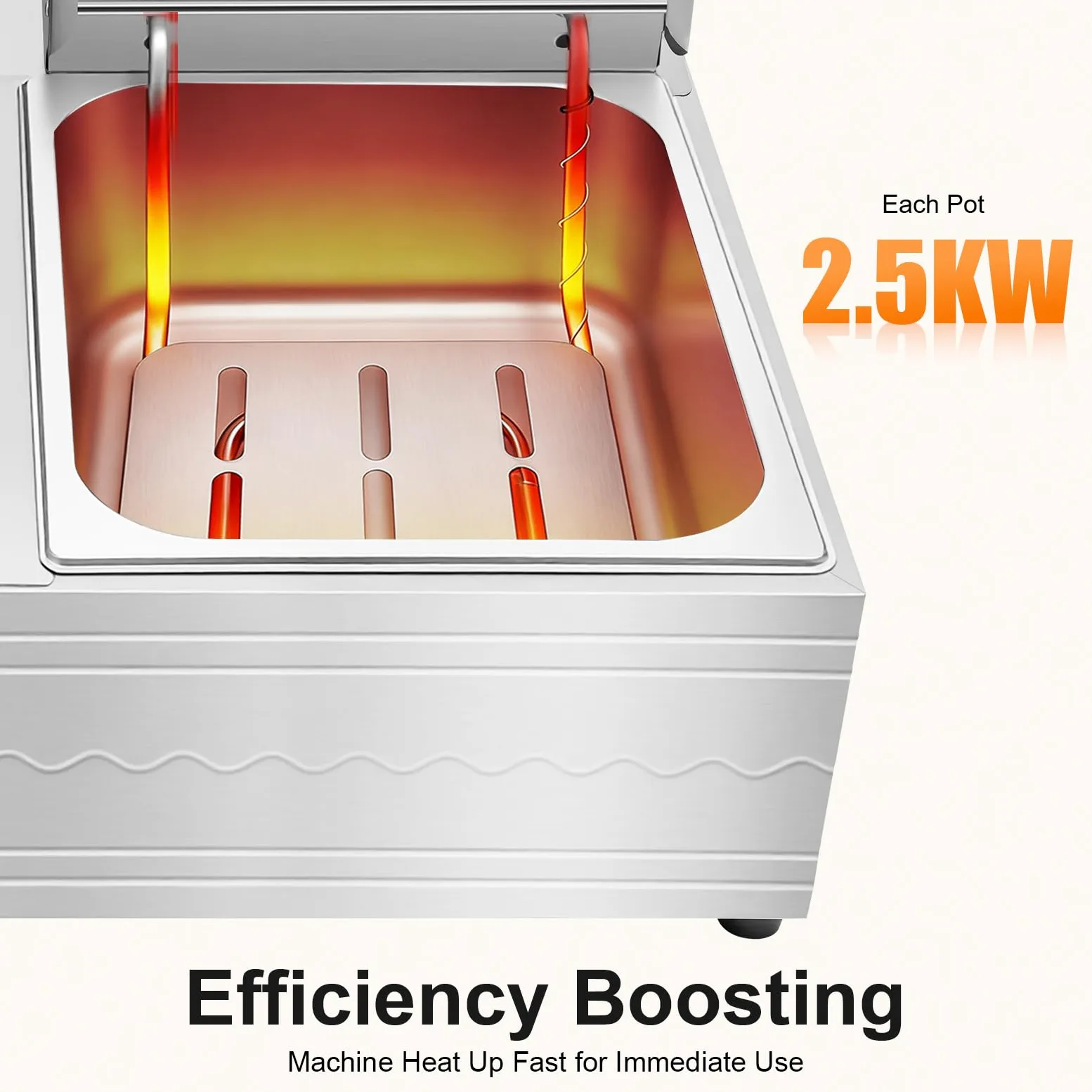 Freidora eléctrica comercial, 2 x 6 L, doble cilindro, freidora eléctrica con colador de red de fritura, acero inoxidable, para comedores, cocina, salón de comida