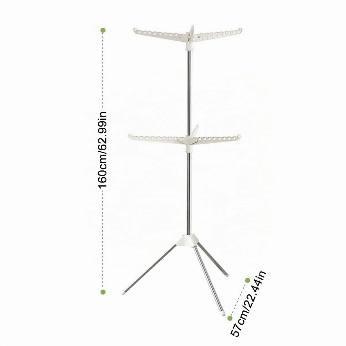 Tendedero Vertical de Ropa, trípode Plegable, Estante portátil con 3 Brazos giratorios, tendedero Plegable para Interiores, Estante de lavandería de pie, Perchero de Vapor