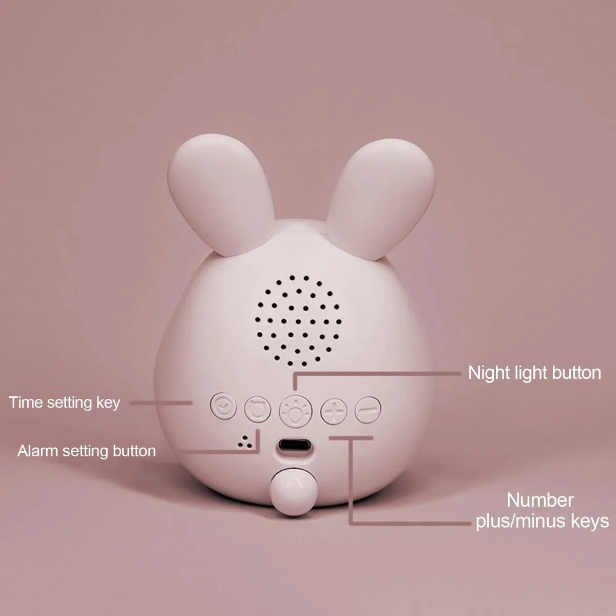 Despertador para niños,Despertador para niños - Despertador para niñas con diseño de conejo | Reloj despertador digital, relojes digitales para dormitorios, reloj con luz nocturna para niños pequeños,