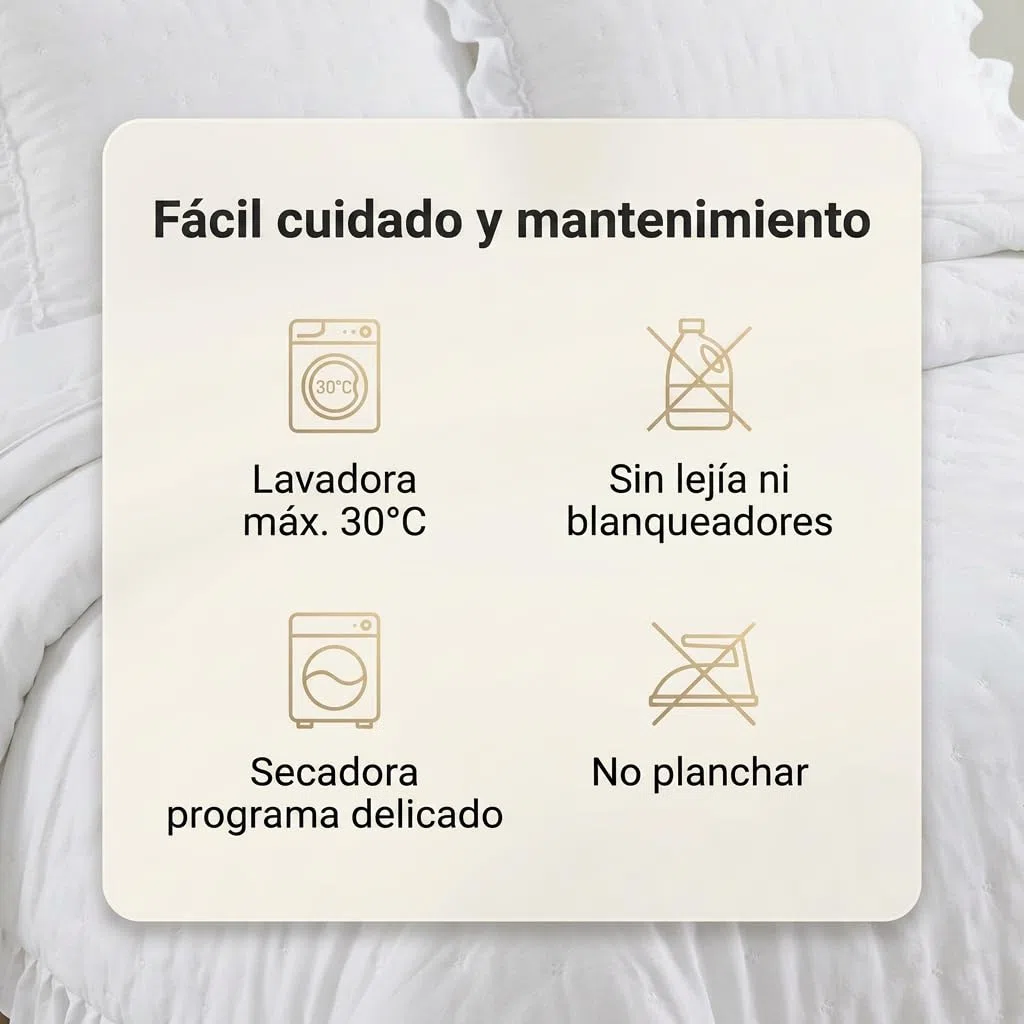 Colcha Boutí Cama 90 (180x260) Termosellada Ligera y Transpirable – Cubrecama Acolchado de Microfibra Suave y Transpirable para Verano y Entretiempo – 1 Funda Almohada (50x70) (Bari Blanco)