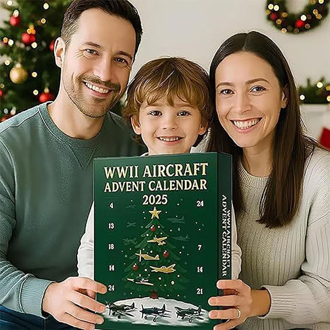 Calendario de Adviento de Aviación WWII: 24 Aviones de Guerra en Miniatura para Coleccionistas Adultos (1PCS)