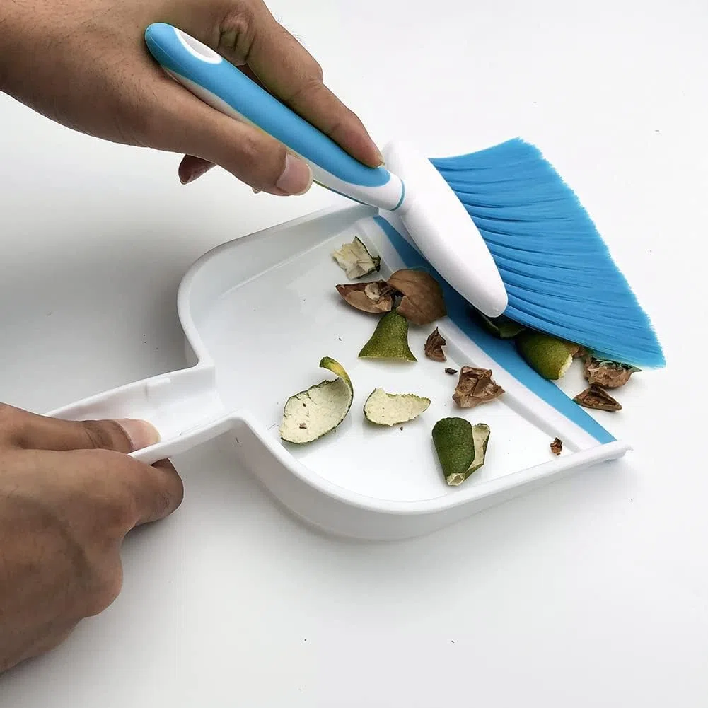 Escoba y recogedor de polvo pequeño: juego de mini escoba y recogedor, juego de recogedor y cepillo para polvo pequeño, escoba y recogedor, juego de escoba pequeña y recogedor de polvo para