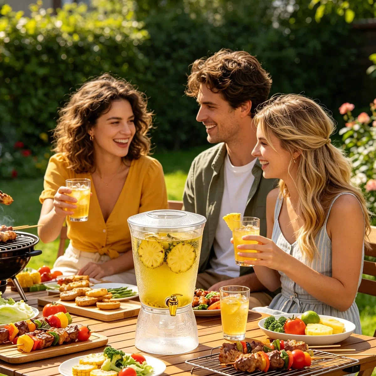 Dispensador de Bebidas Jarra de 6L para Refrescos | Dispensador de Limonada con Grifo para , Bodas, Reuniones, Oficina, Restaurante, Cafetería, Cumpleaños, Barbacoa