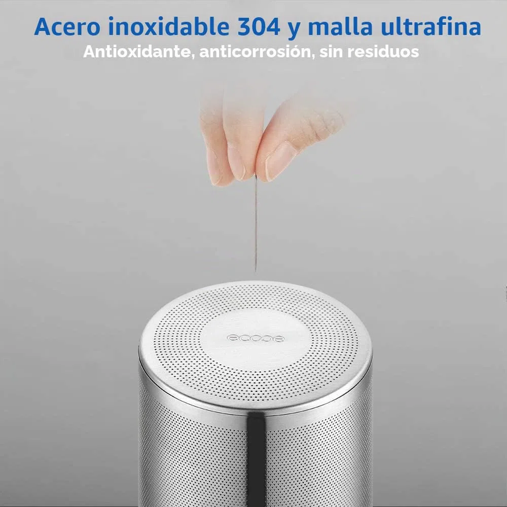 ecooe Tetera de cristal de borosilicato, 1000 ml, con colador extraíble de acero inoxidable 18/8, resistente al calor, para té negro, verde