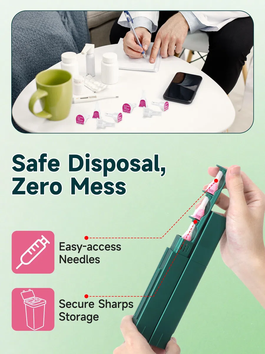 YOUSHARES Estuche Bolígrafo de Insulina, Bolígrafo Insulina Portátil y Caja de Almacenamiento de Agujas, Compatible con Kits de Diabetes de Marcas Como Ozempic, Mounjaro, Solostar, Wegovy, NovoPen
