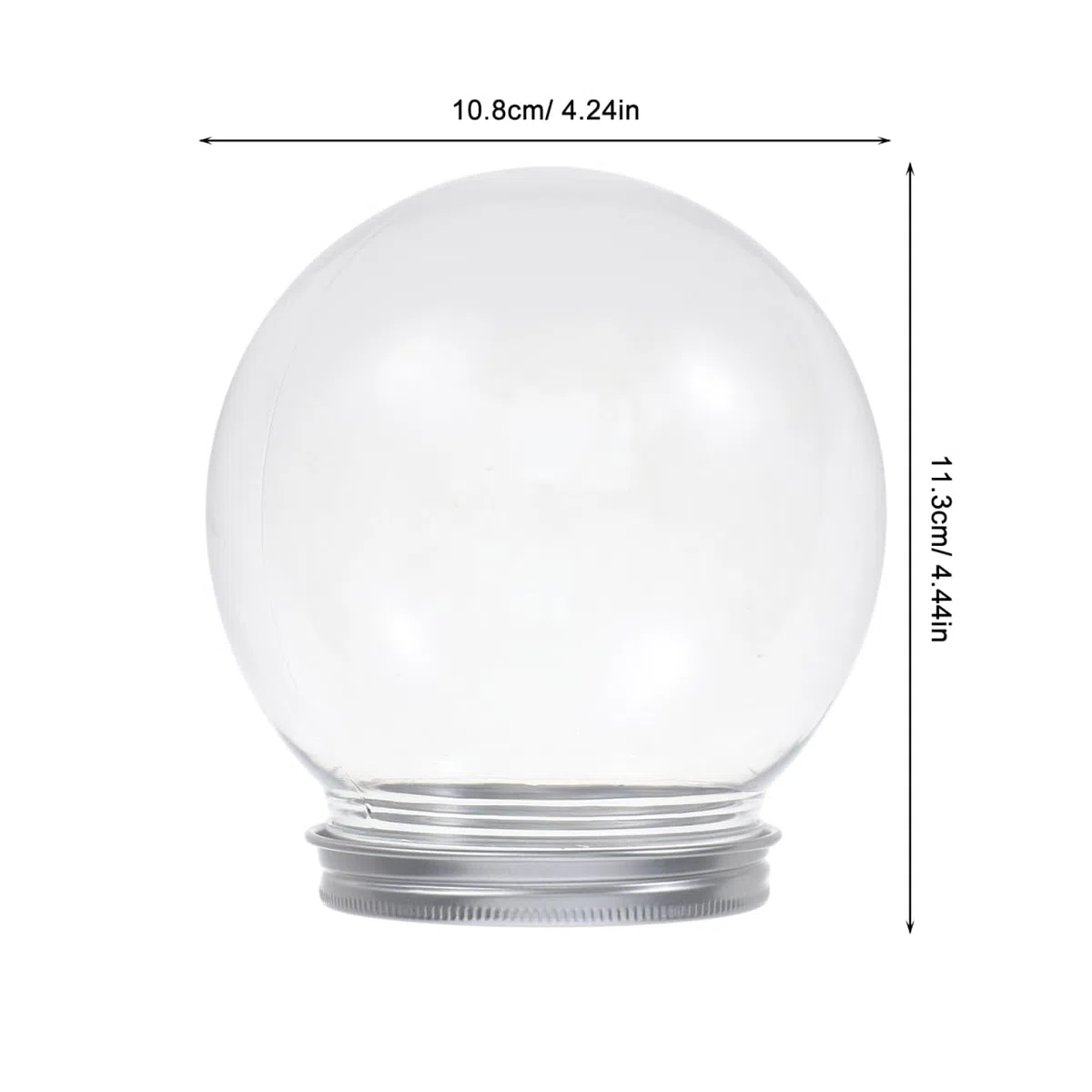 4 unidades de globos de nieve transparentes para manualidades, suministros de bricolaje, artesanías para hacer suministros de Navidad, accesorios de aluminio transparente