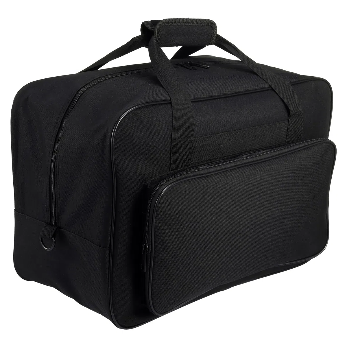 Maletín para máquina de coser, impermeable, con correa para el hombro y asas, 46 x 23 x 32 cm, maletín universal para la mayoría de máquinas de coser estándar y accesorios, Negro , large