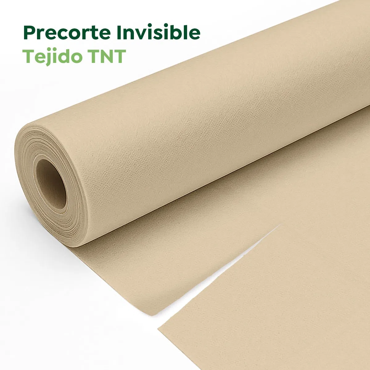 Camino de Mesa TNT Precortado a 30 cm - 0,4 x 48 m - Tejido no Tejido Spunbond (TNT) - Desechable con Efecto Tela - Resistente a Líquidos - Catering - Impermeable (Crema)