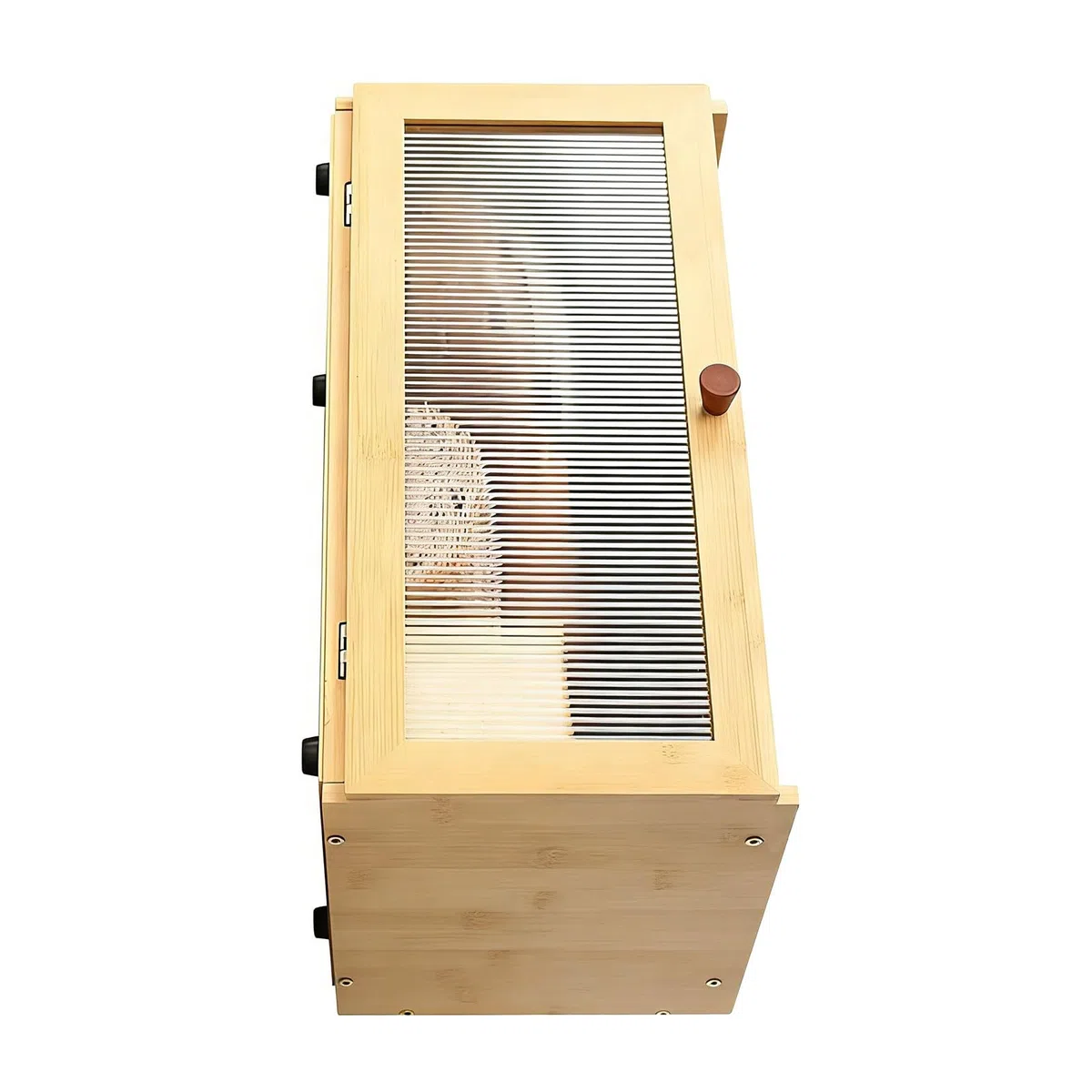 Gestor de pan compacto con agujeros de circulación y construcción para la conservación de productos de panadería, contenedor de pan ventilado