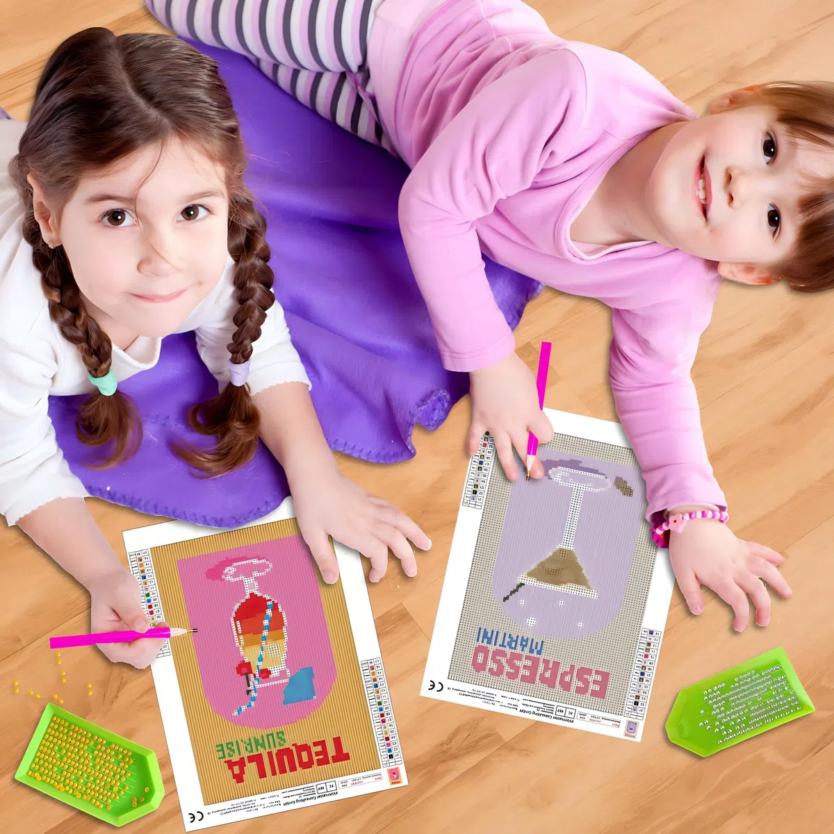 Bellatoi 6 Pcs Diamond Painting Cocktail, 5D Pintura de Diamante para Adultos y Niños, Cuadro Diamantes para Decoración de Dormitorio y Sala de Estar