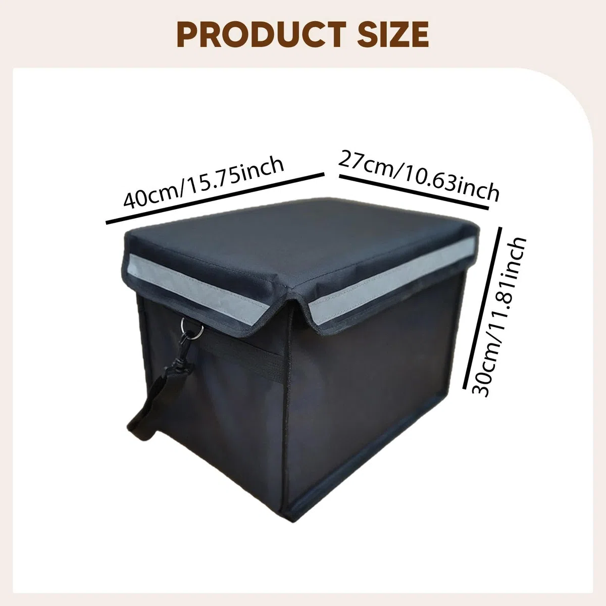 Caja isotérmica para Reparto de Alimentos, contenedor de Reparto de 30 litros, Bolsa isotérmica Multiusos para supermercados y Catering, Caja para, Sin Mango