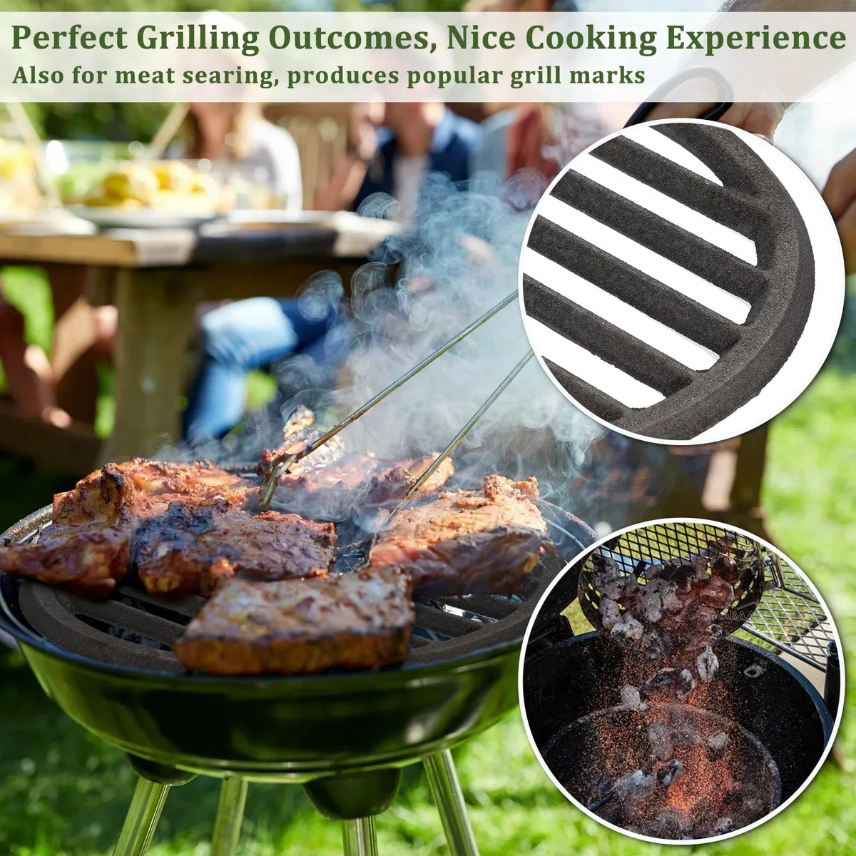 SUMNACON Rejilla de hierro fundido para chimenea, redonda de 22,7 cm, parrilla de carbón de alta temperatura, rejilla de repuesto para parrilla de carbón