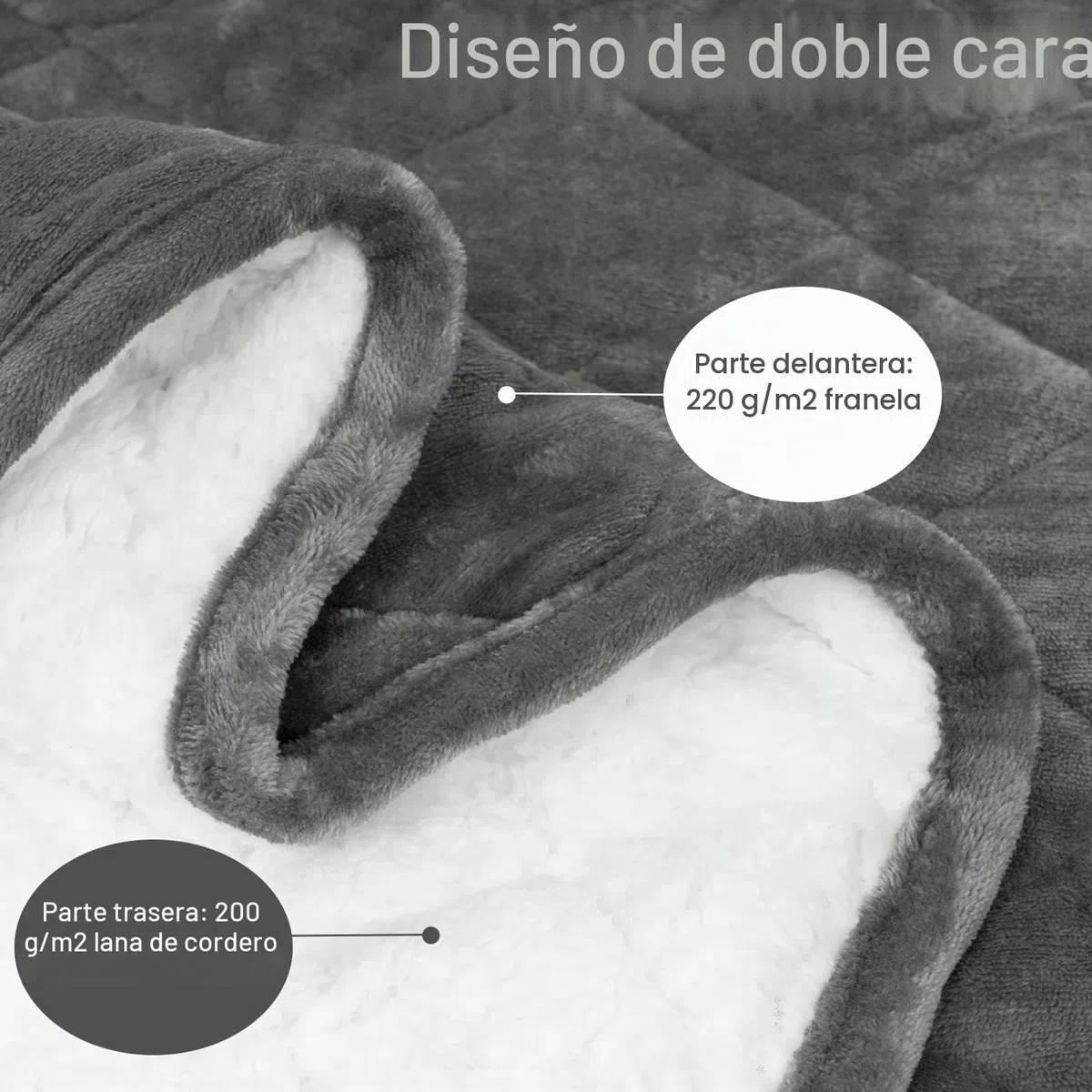 WOLTU Manta Pesada para Adultos 11kg, 150x200 cm, Gris | Manta con Peso de, Suave de Franela