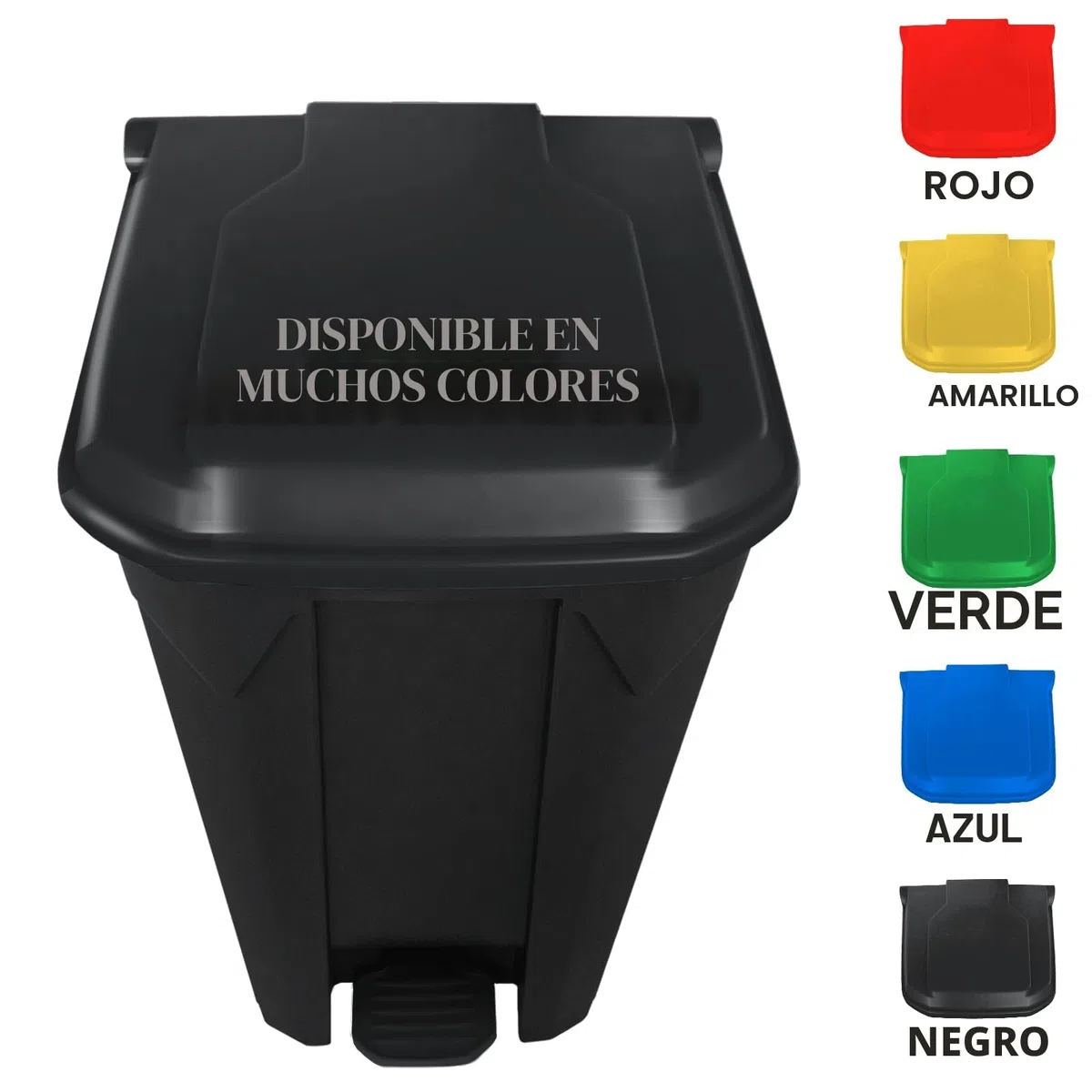 Floordirekt Cubo de basura de 80 litros con tapa gris para cocina y oficina. sistema de separación de basura. cubo de basura con pedal con mecanismo step-on