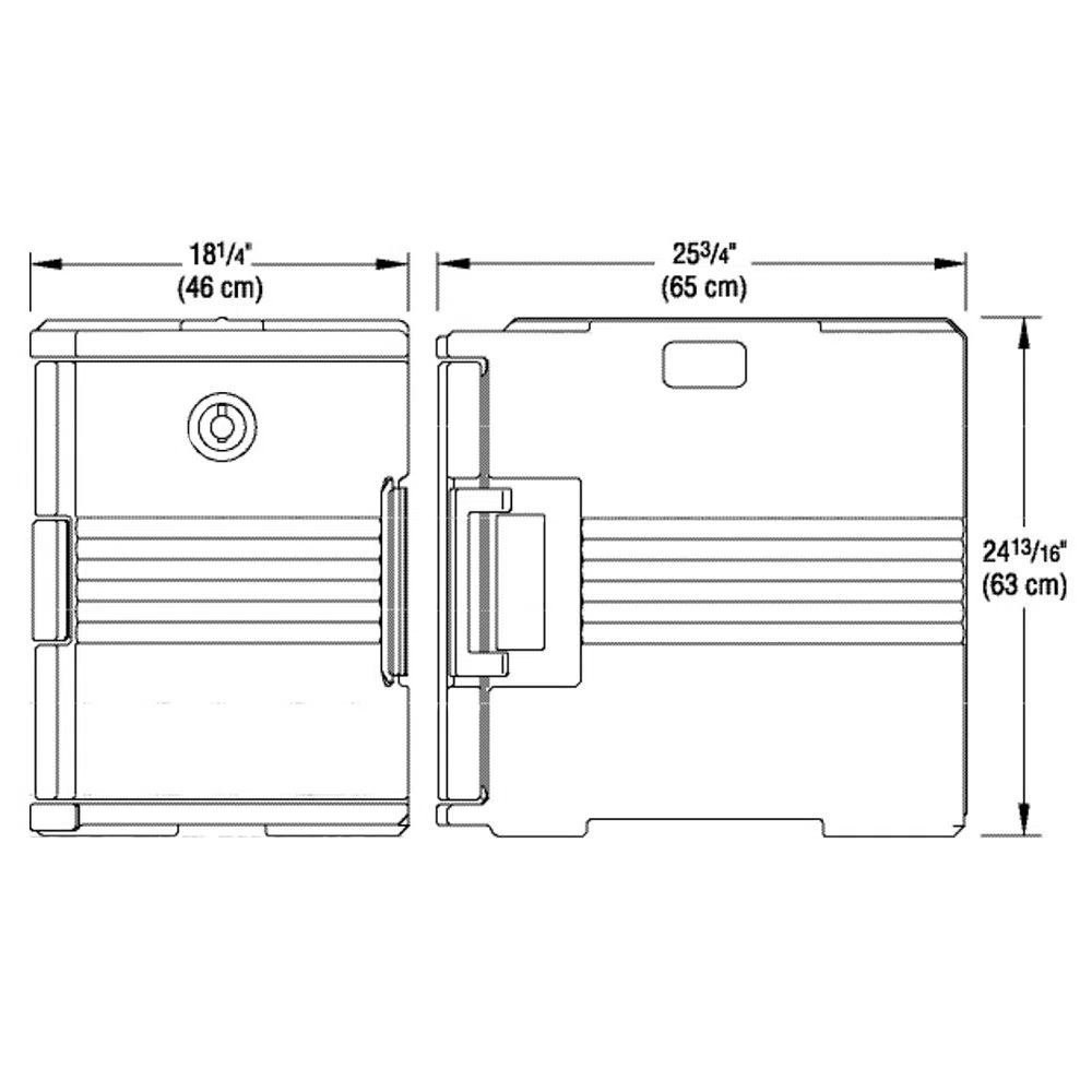 Cambro Camcarier Contenedor Isotermico para Gn 1/2, Marrón, 62x42x57 cm