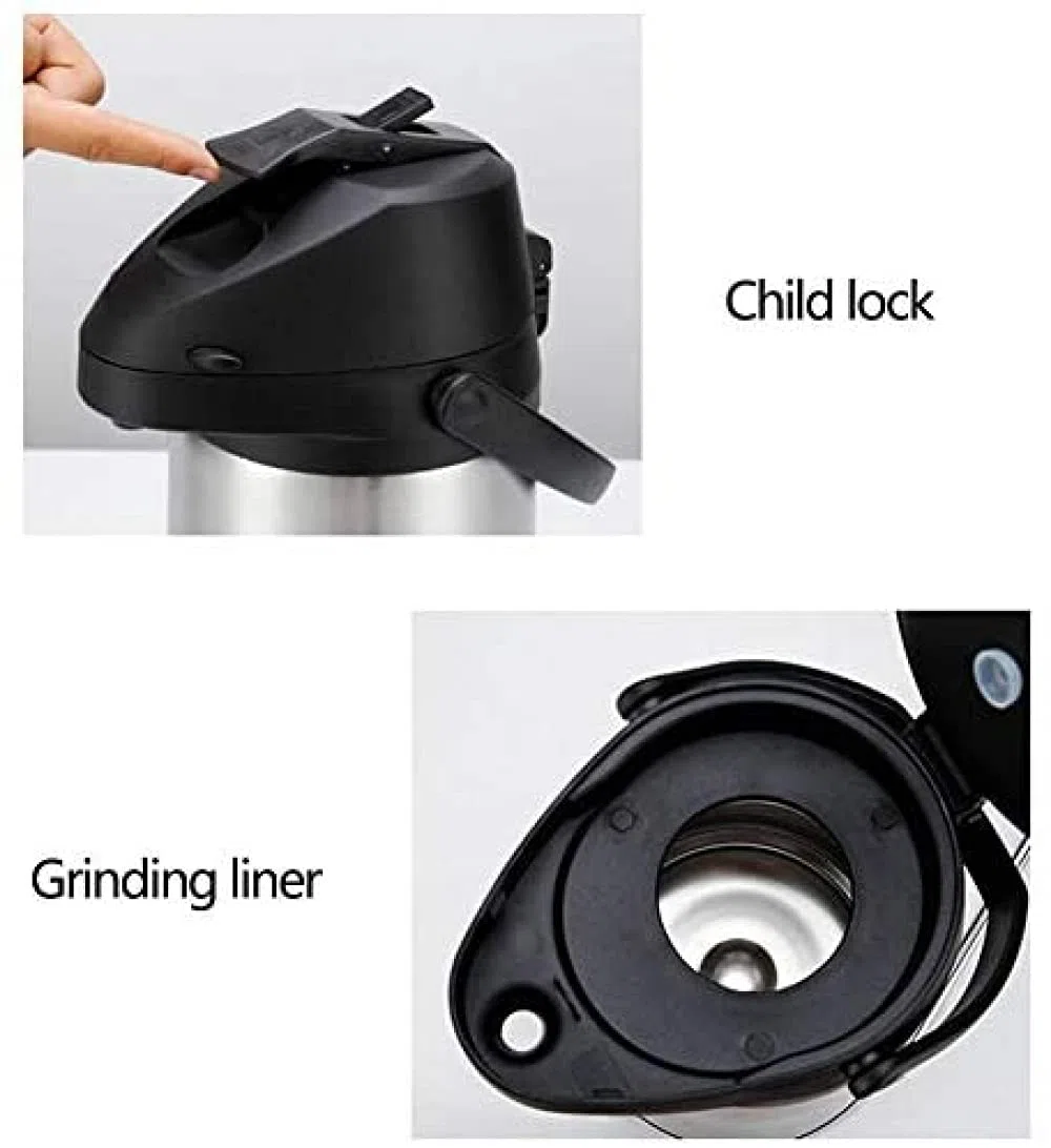 Termo, Dispensador De Bebidas, Jarra De Aire Aislante Al Vacío para Catering para Bebidas Calientes, Frías, Té, Café, Olla De Aislamiento De Acero Inoxidable, hasta 24 Horas-5L